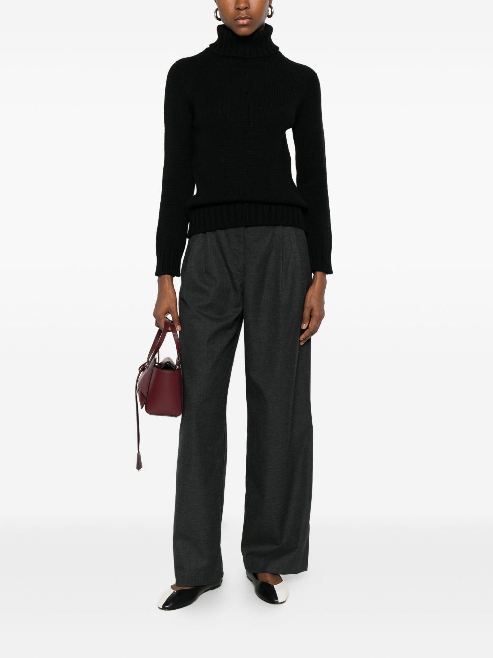 BASE MILANO Wool Turtleneck Jumper for Women