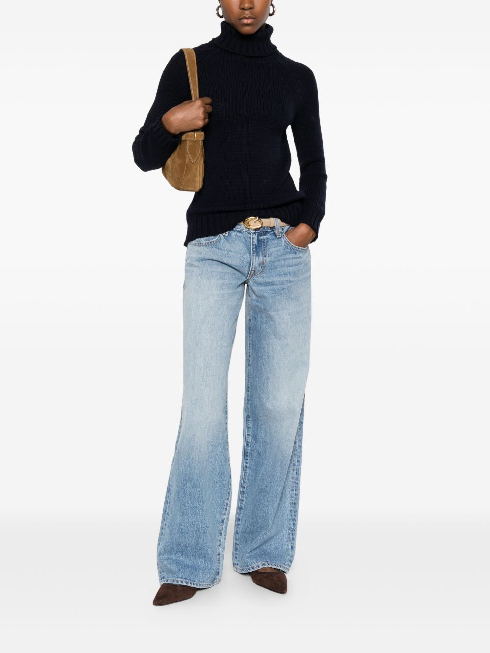 BASE MILANO Women's Wool Turtle-Neck Jumper