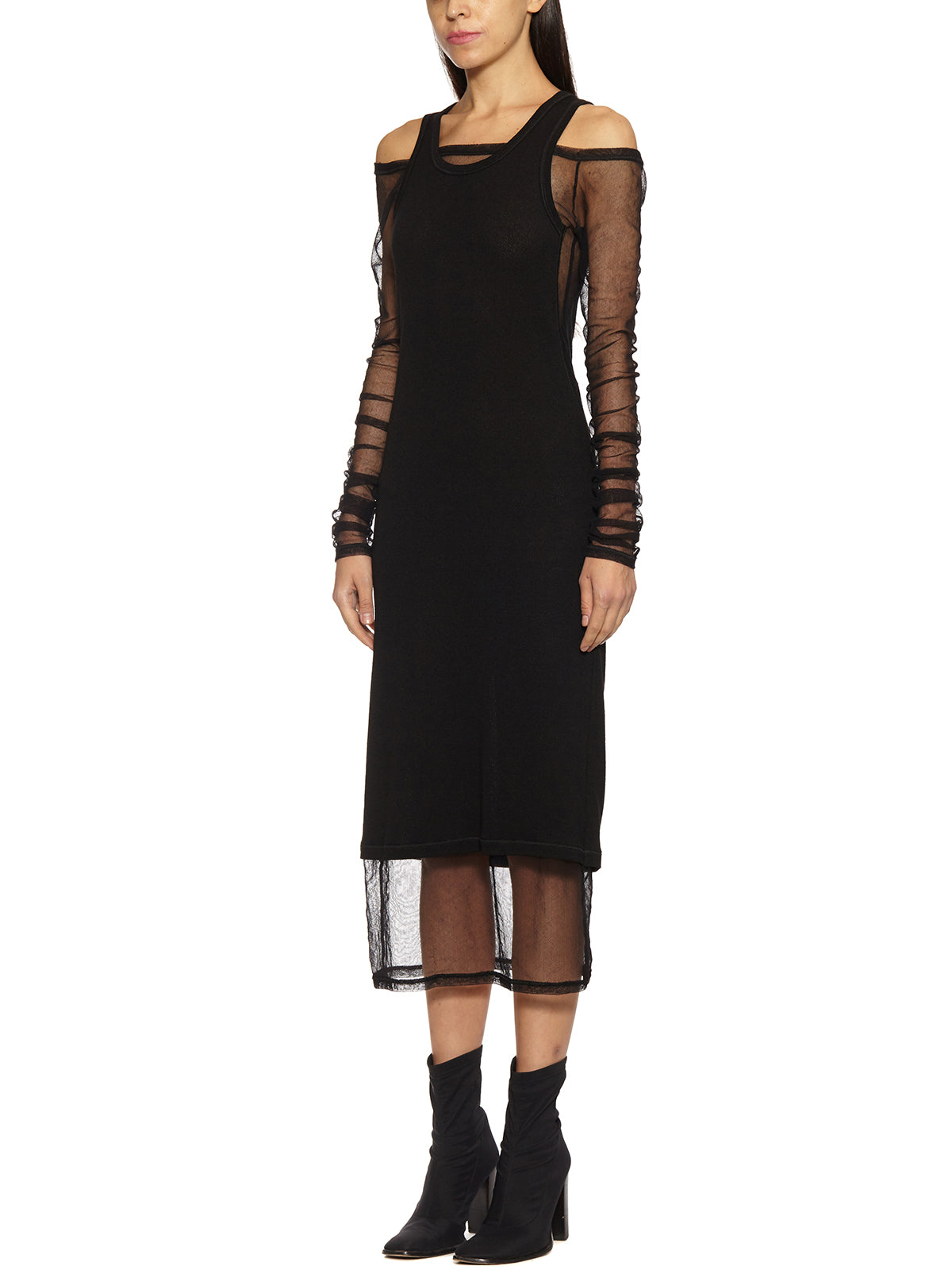 ANDREA YA'AQOV Mini Tulle Mesh Dress - Size S