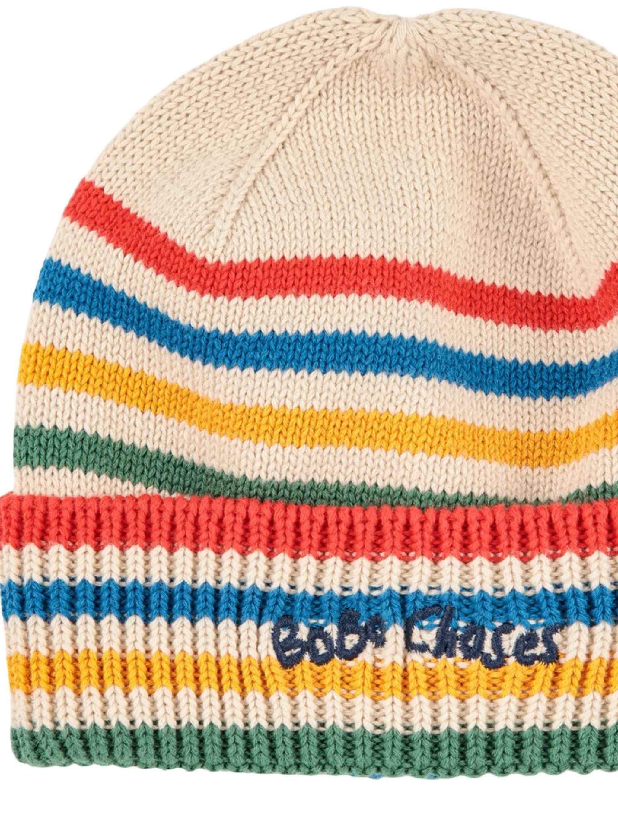 BOBO CHOSES Tic Tac Toe Knitted Striped Beanie