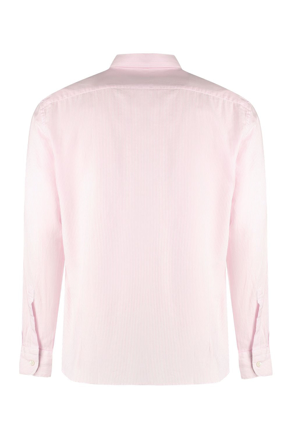 BASTONCINO Striped Cotton Shirt - Rounded Hem