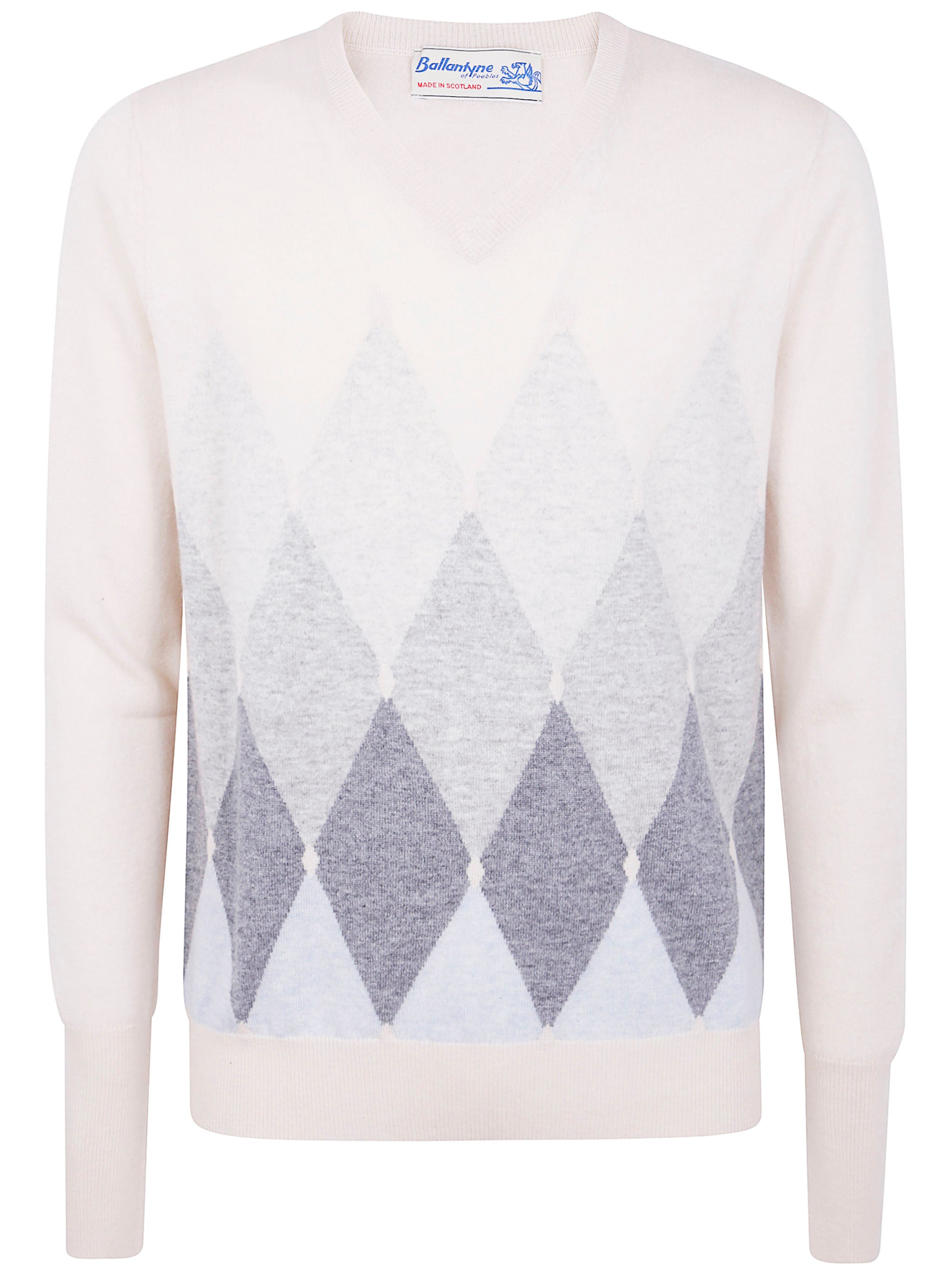 BALLANTYNE Classic V Neck Cashmere Pullover for Men