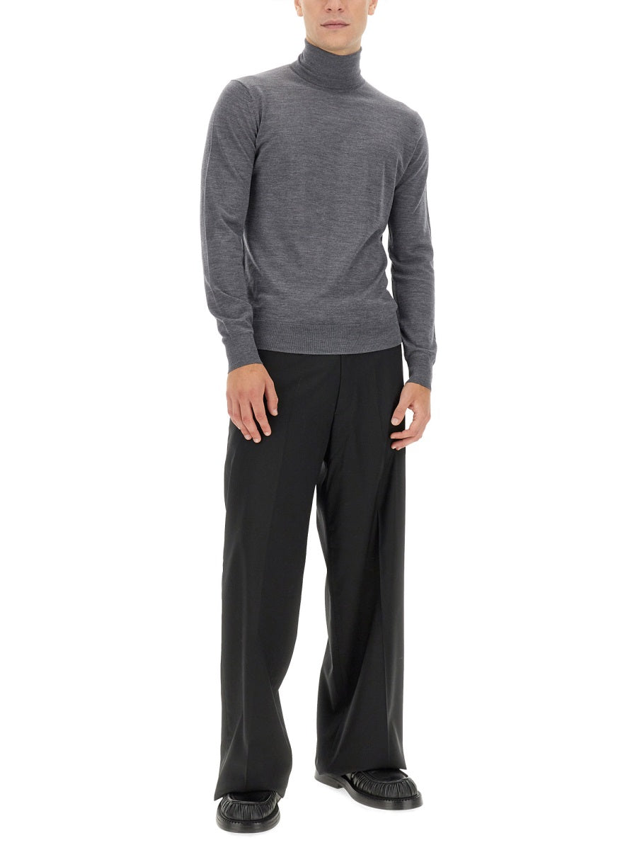 BALLANTYNE Men's Regular Fit Wool Turtleneck Sweater - Size 48