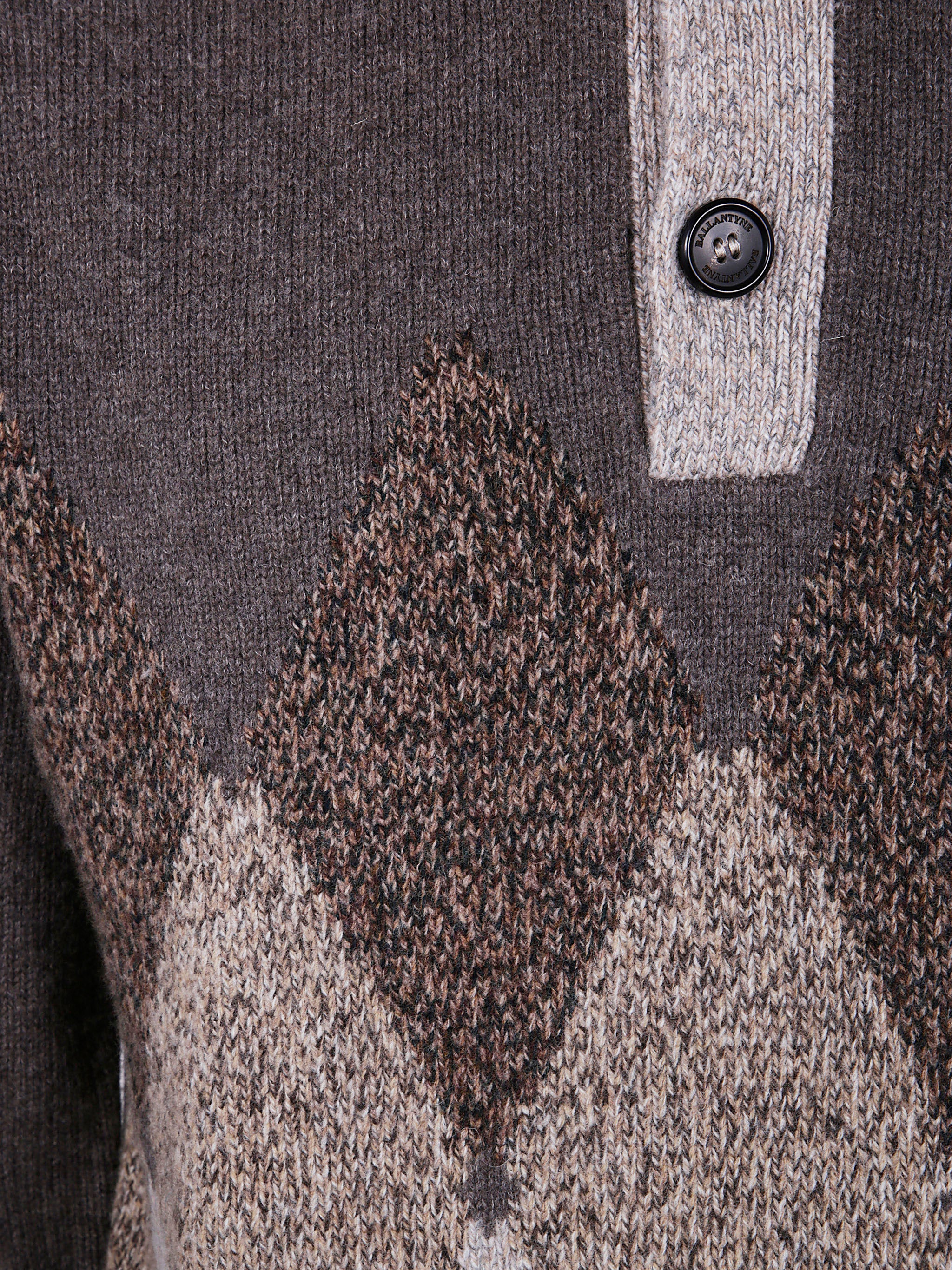 BALLANTYNE Classic T-Neck Pullover with Button Details