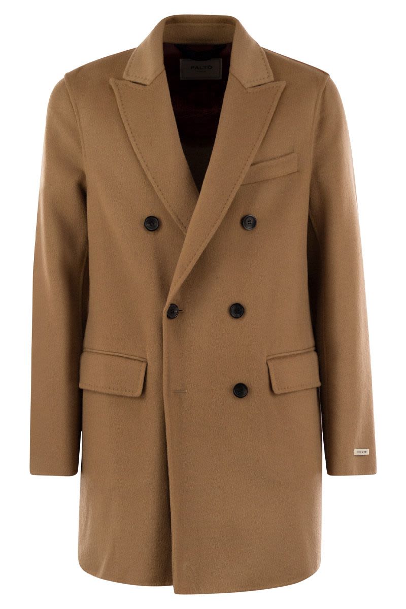 PALTÓ Double-Breasted Tailored Men's Coat with Lance Lapels