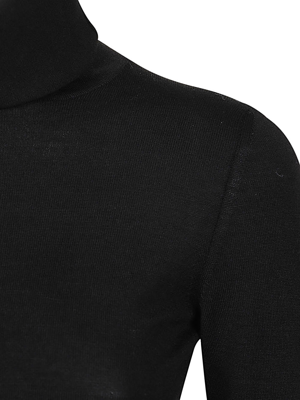 BASE MILANO Long-Sleeved Sweater with High Neck and Straight Hem