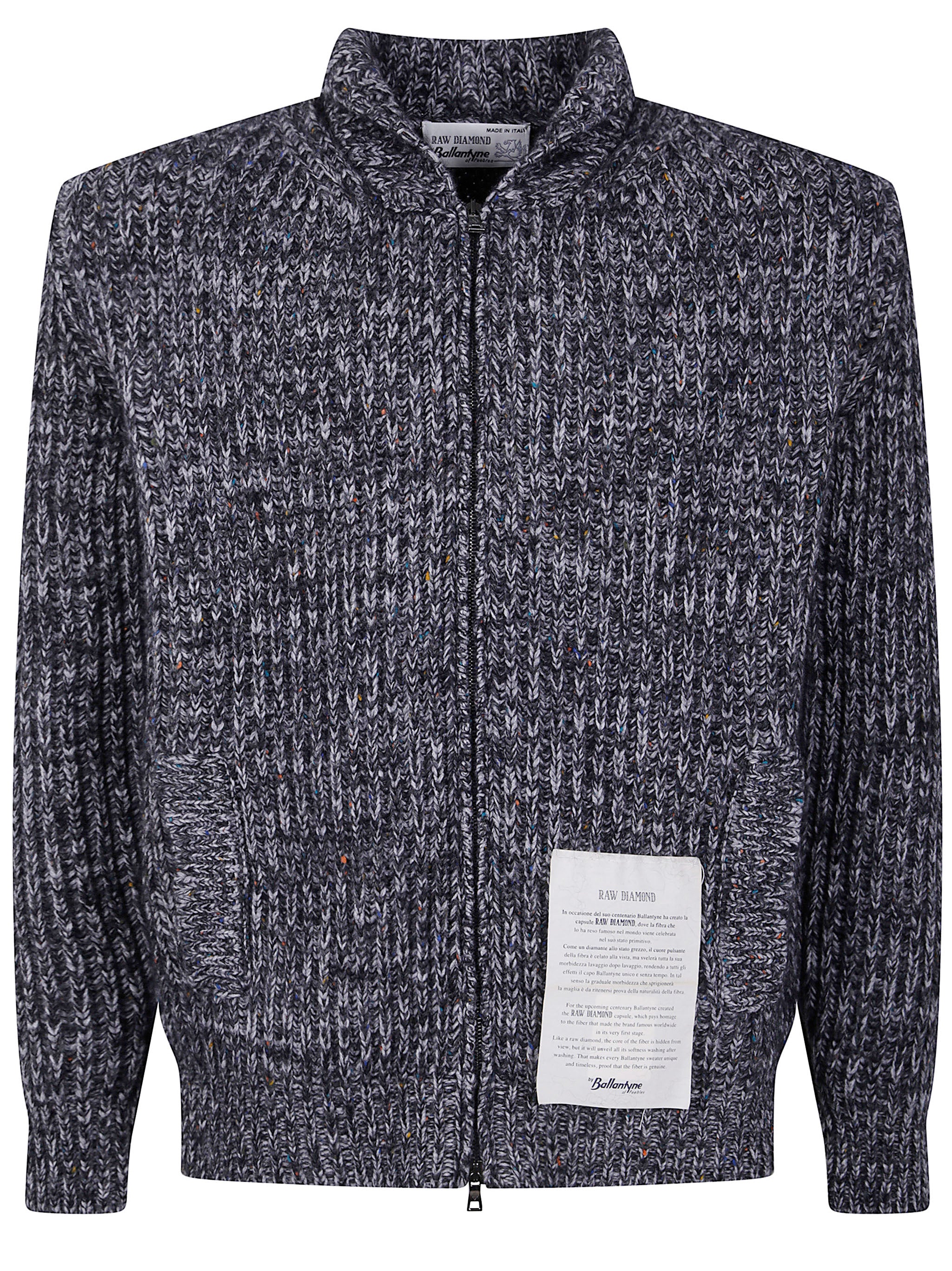 BALLANTYNE Full Zip Cardigan for Men - Sophisticated Knitwear