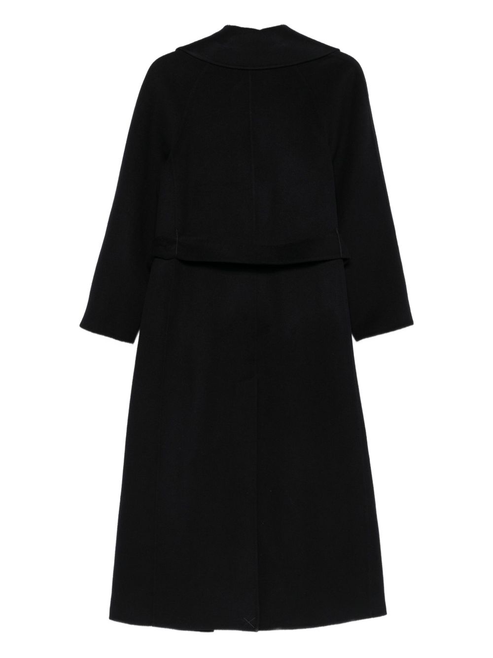 PALTÓ Wool Self-Tie Belt Notched Lapels A-Line Jacket