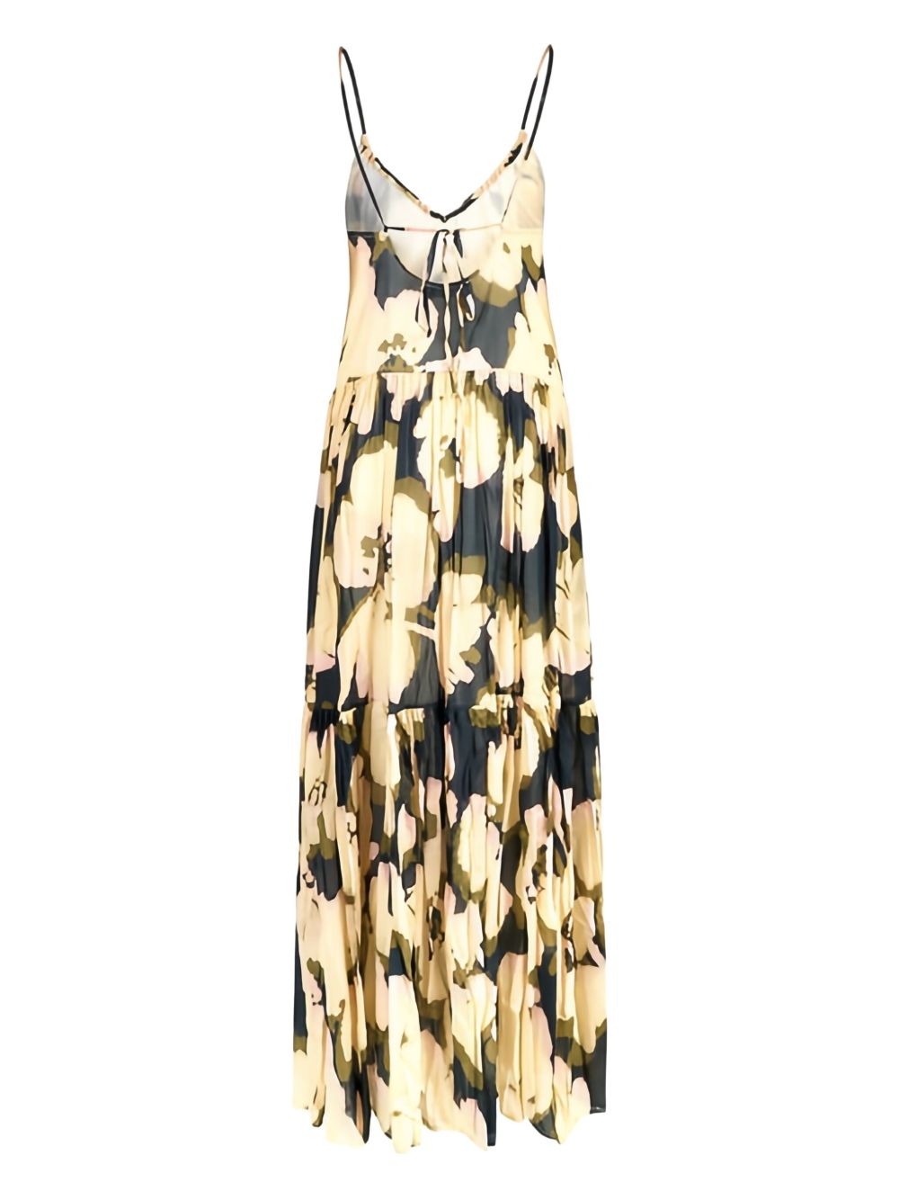 ROBERTO COLLINA Silk Cotton Floral Mini Dress with Spaghetti Straps