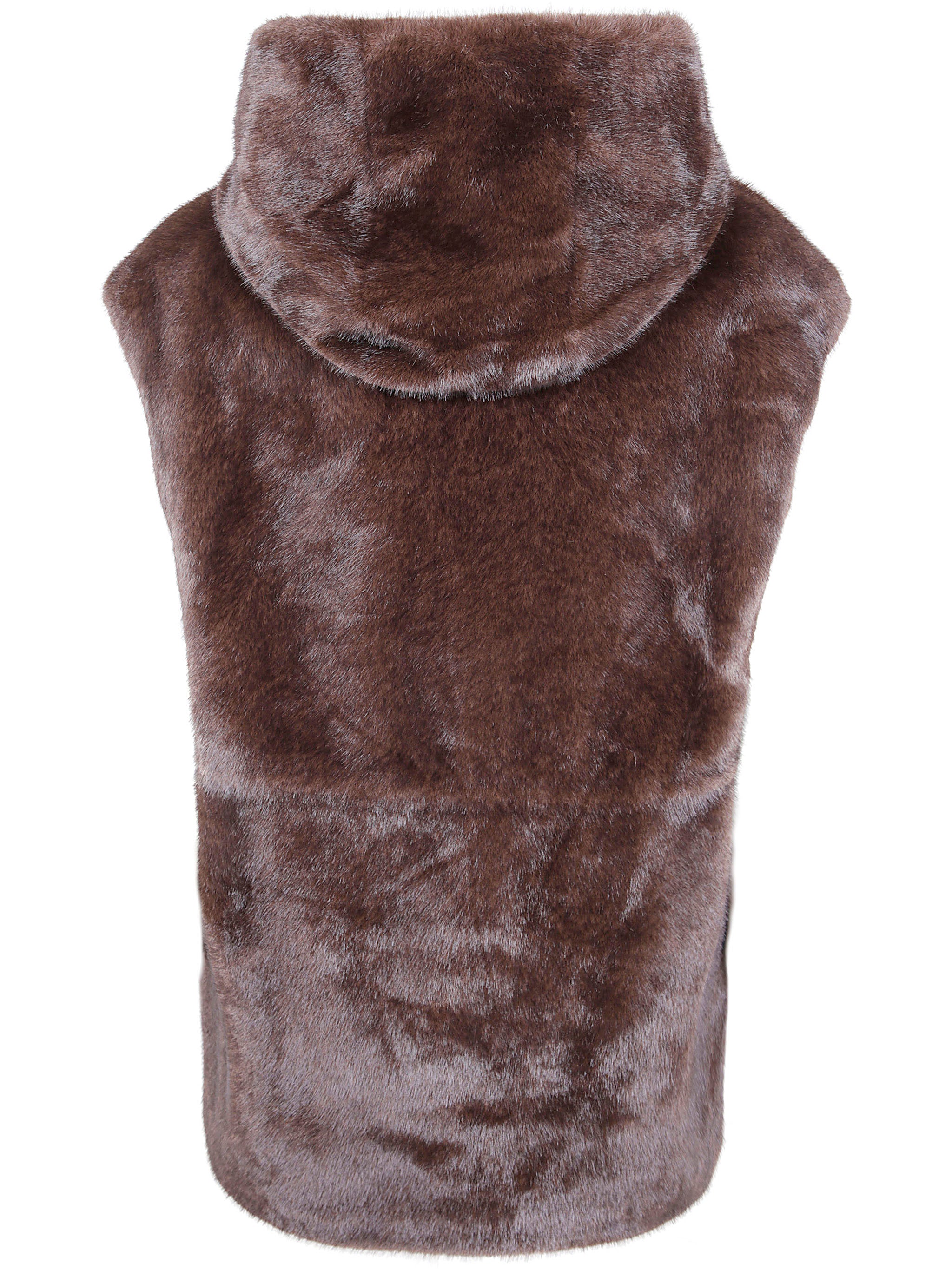 BETTA CORRADI Hooded Full Zip Sleeveless Jacket