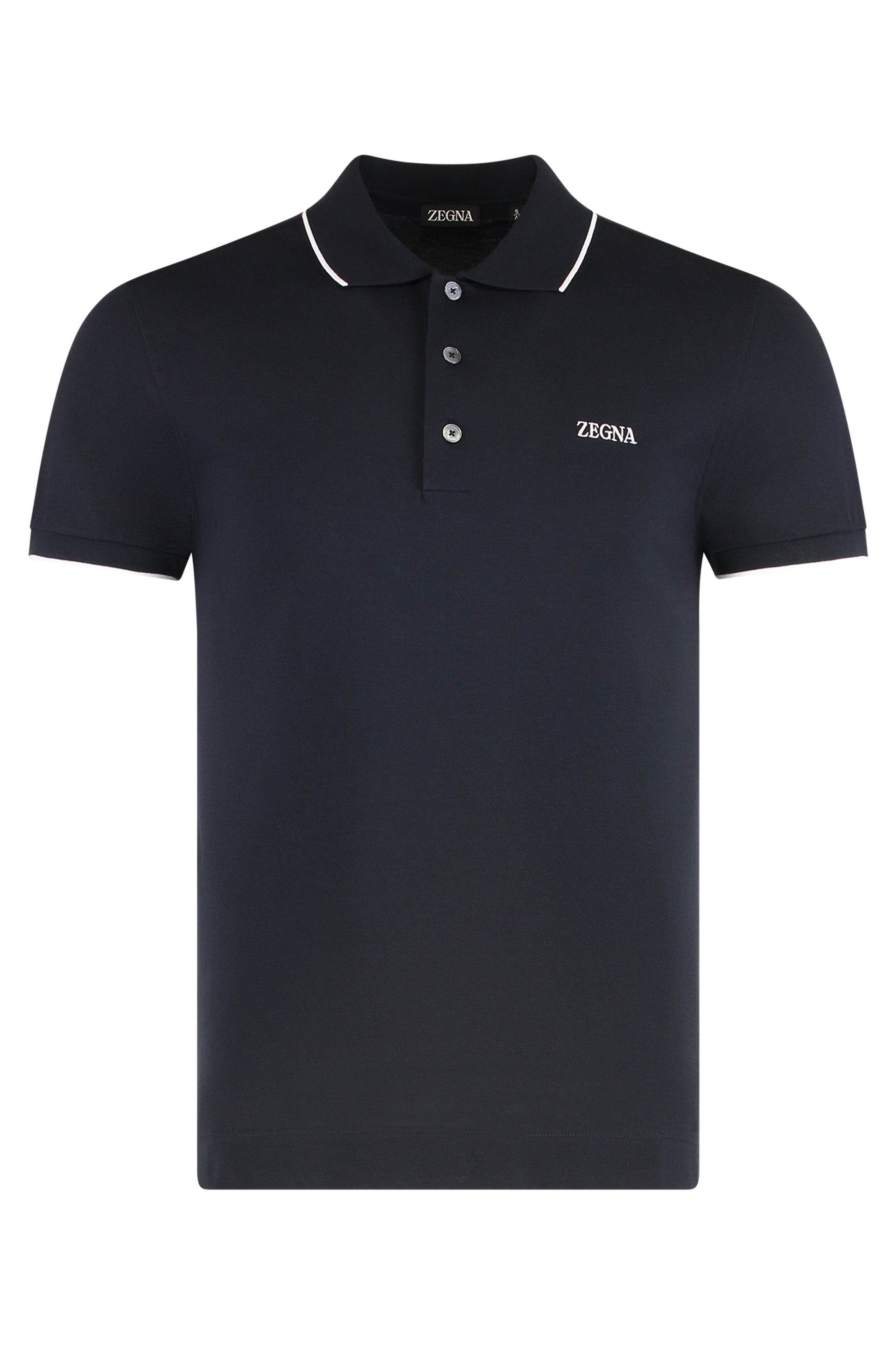 ZEGNA Men's Cotton-Piqué Polo Shirt