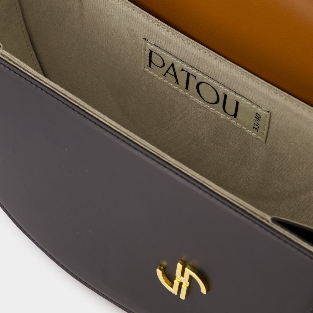 PATOU Elegant Calfskin Mini Shoulder Handbag