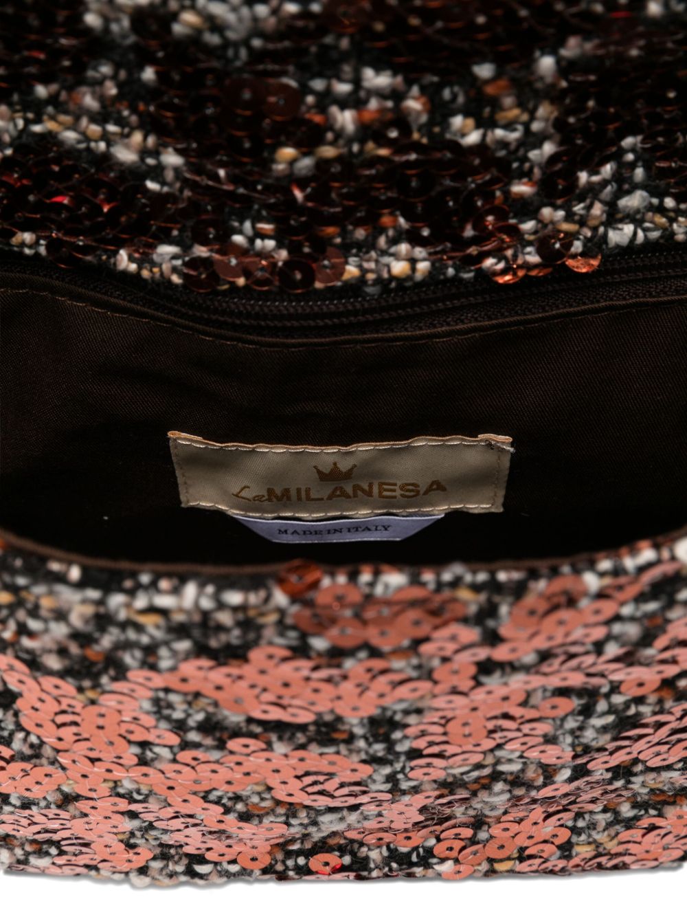 LA MILANESA Mini Shoulder Handbag with Sequins