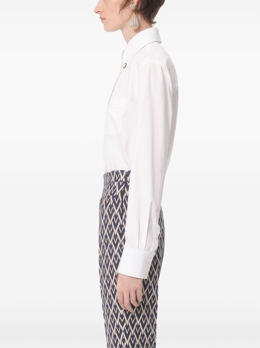 VALENTINO Elegant Cotton Shirt with Button-Down Collar for Women