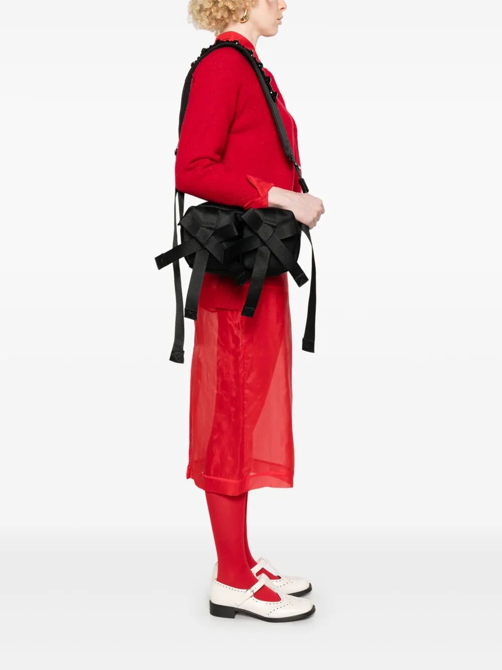SIMONE ROCHA Classic Bow Mini Crossbody Handbag with Embroidered Detail