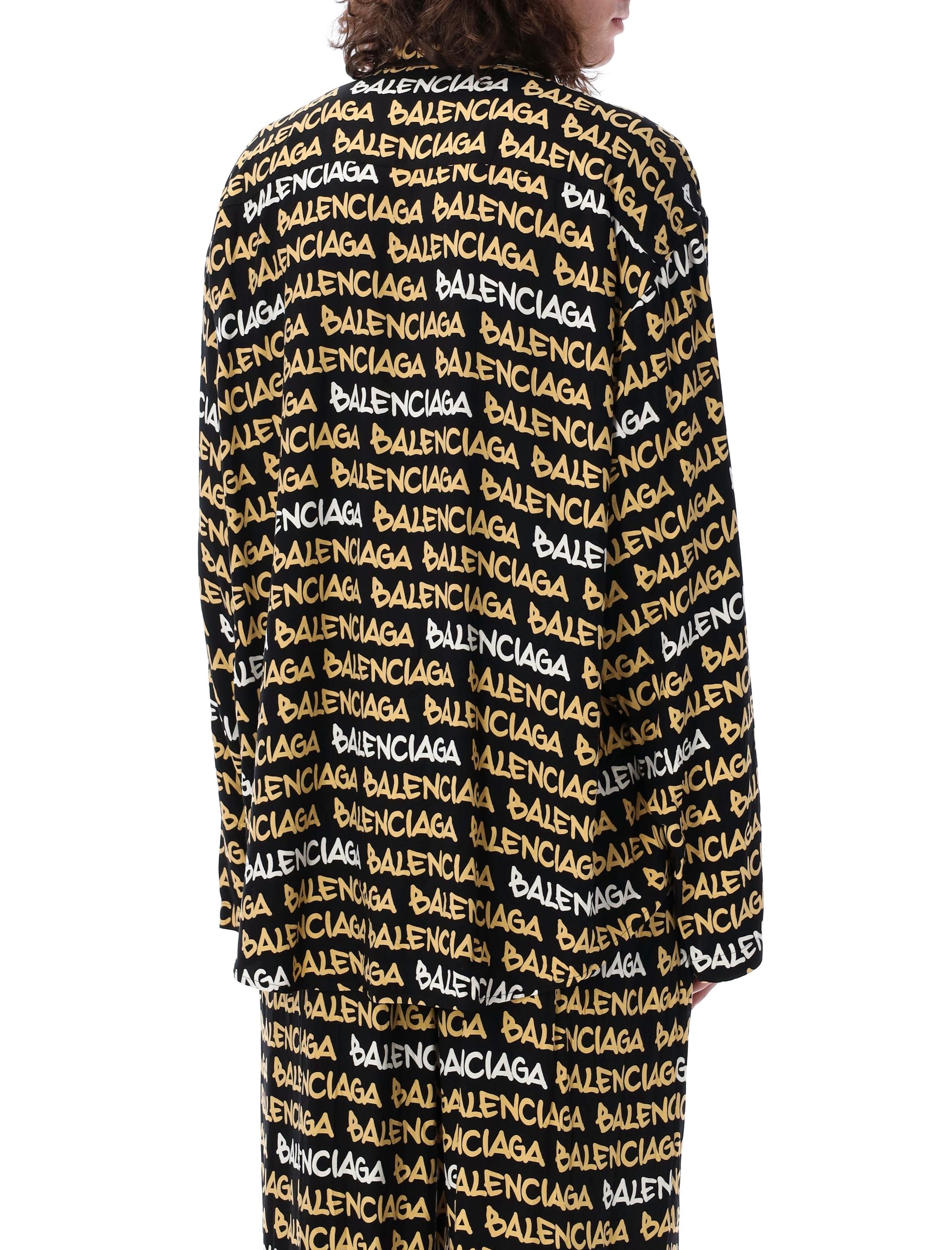 BALENCIAGA Oversized Allover Logo Shirt