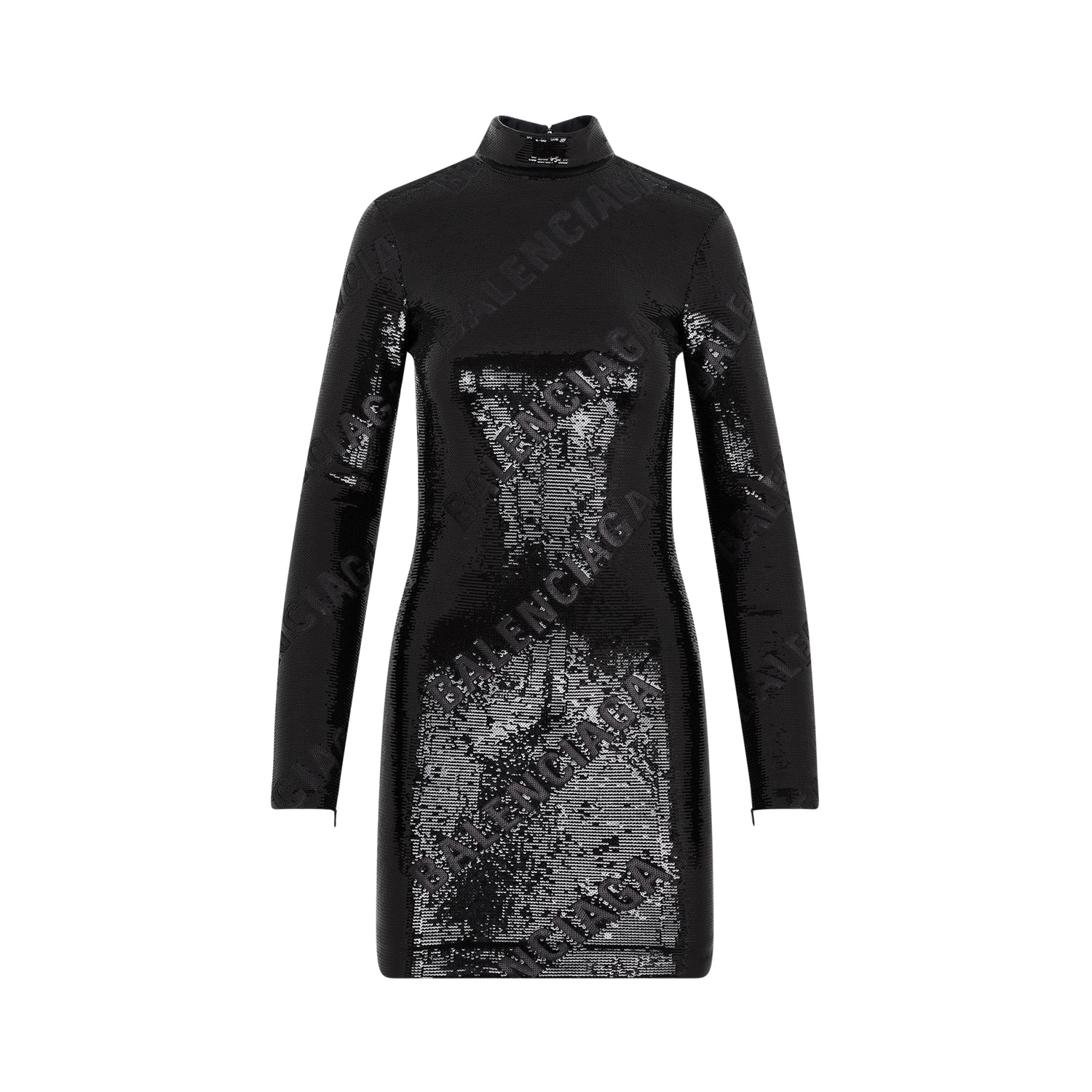BALENCIAGA Elegant Turtleneck Dress for Women - Mini Length