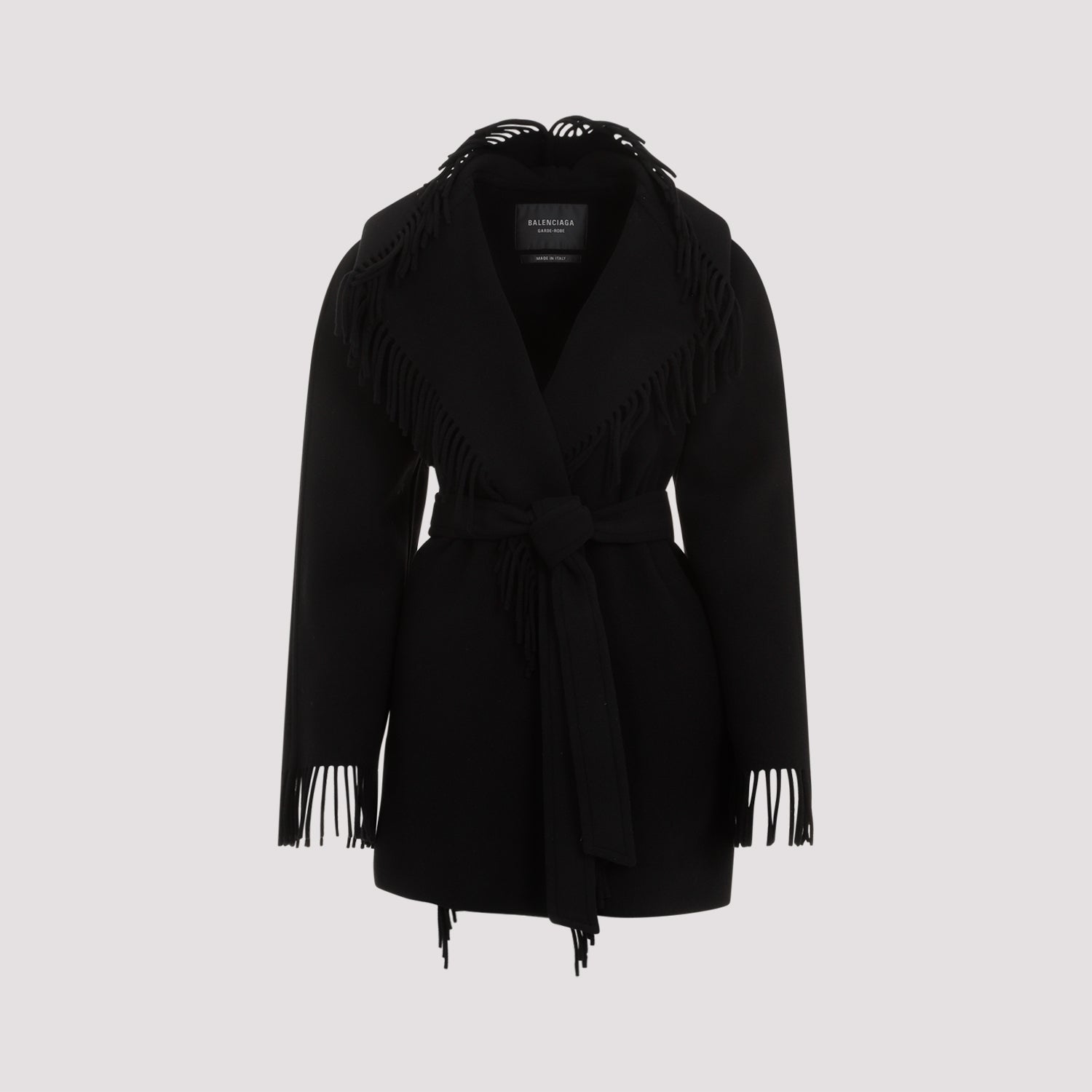 BALENCIAGA Luxury Fringed Hooded Jacket for Women