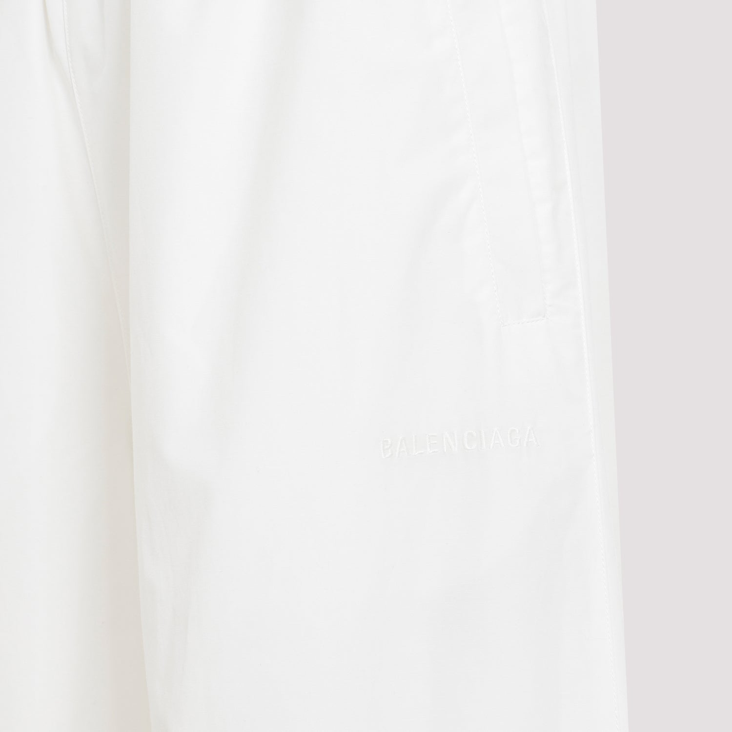 BALENCIAGA Wide Leg Trousers with Embroidered Logo