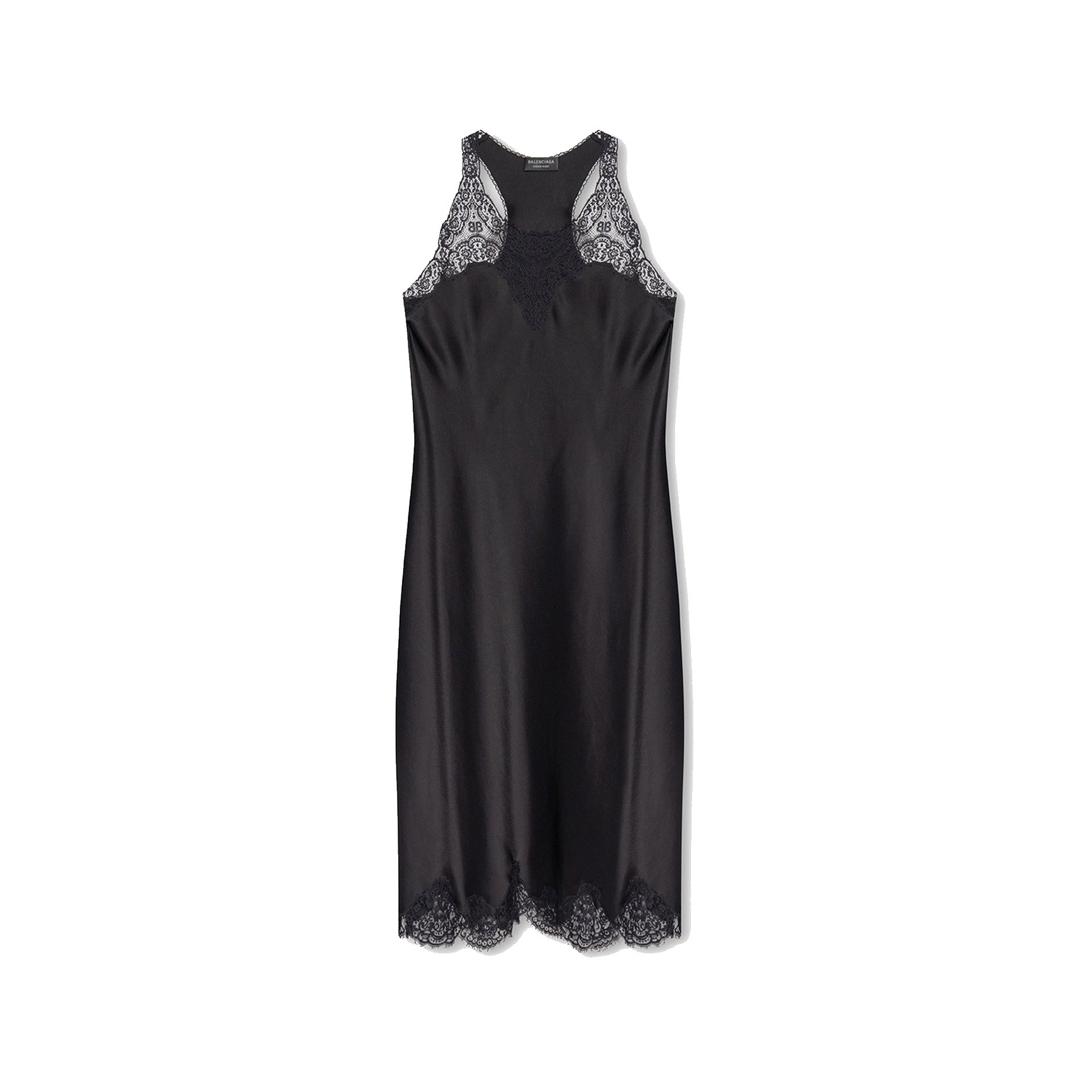 BALENCIAGA Satin Strappy Midi Dress for Women