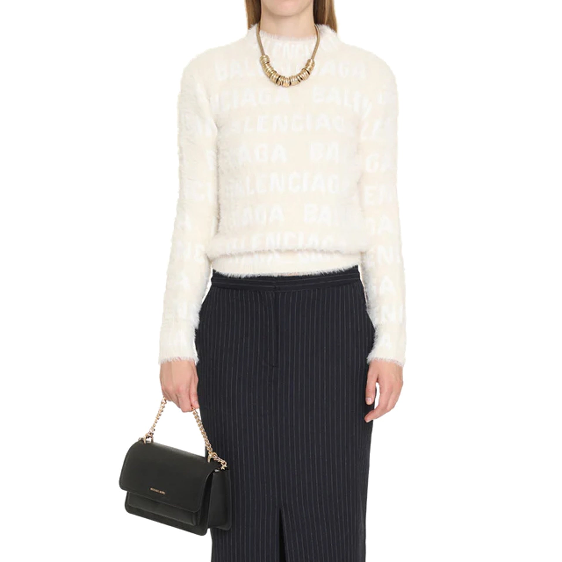 BALENCIAGA Jacquard Logo Sweater for Women