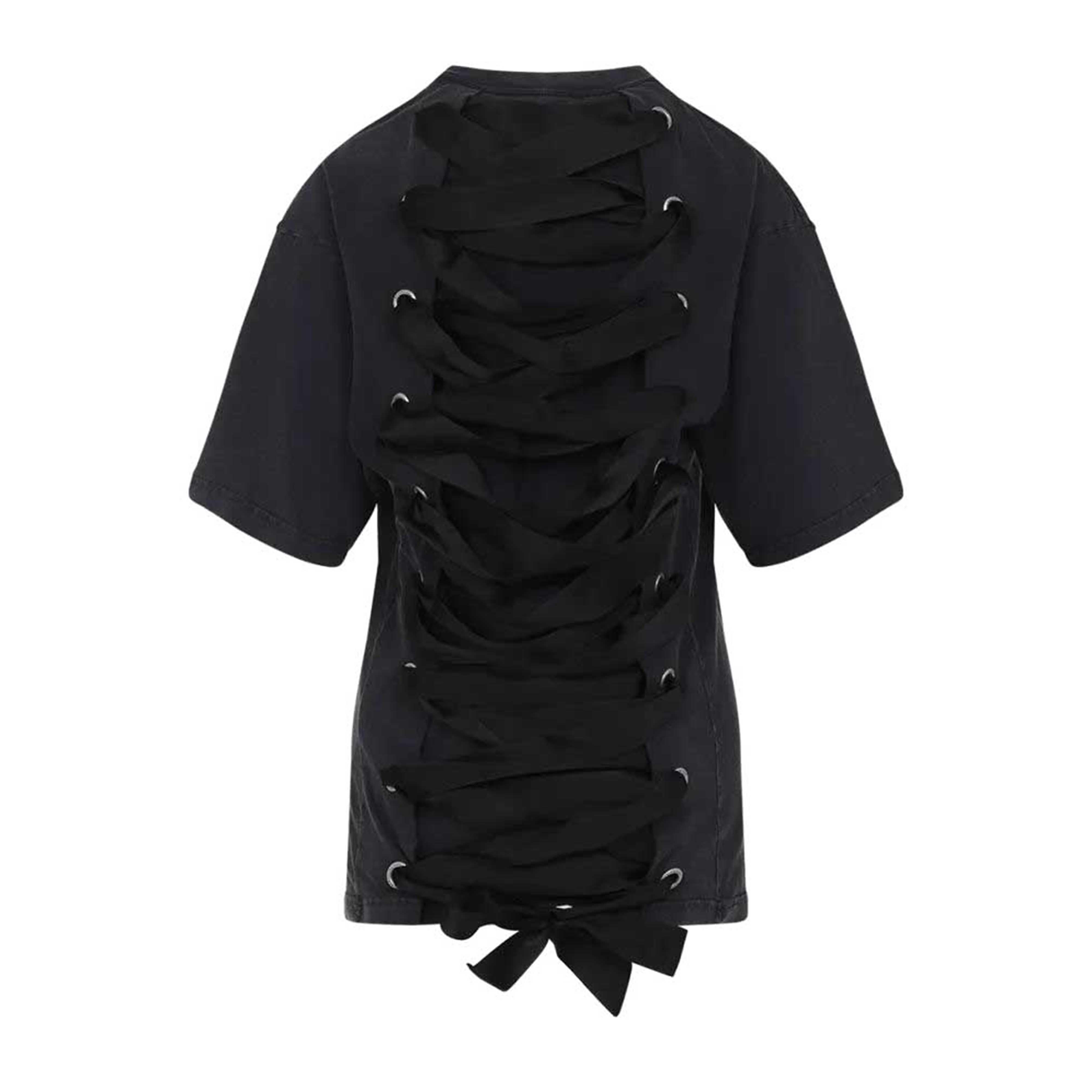 BALENCIAGA Lace-up T-shirt for Women - Spring Summer 25