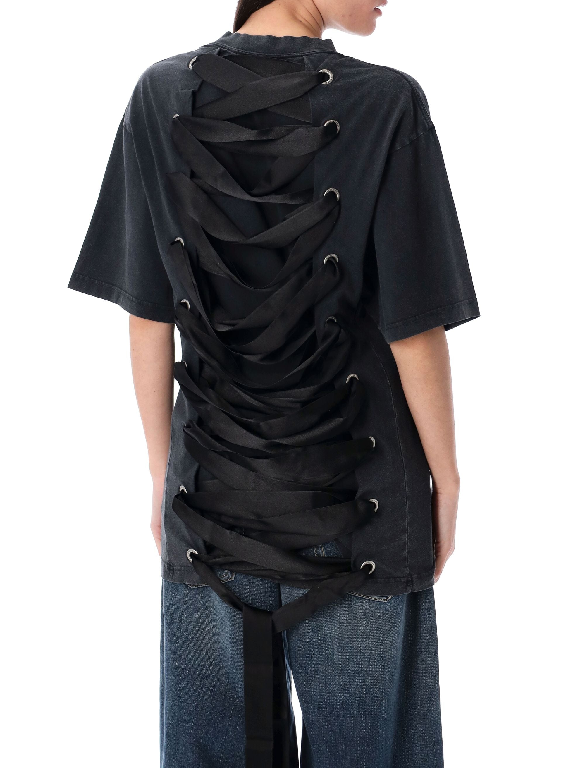 BALENCIAGA Ribbon Details Loose Fit T-Shirt for Women