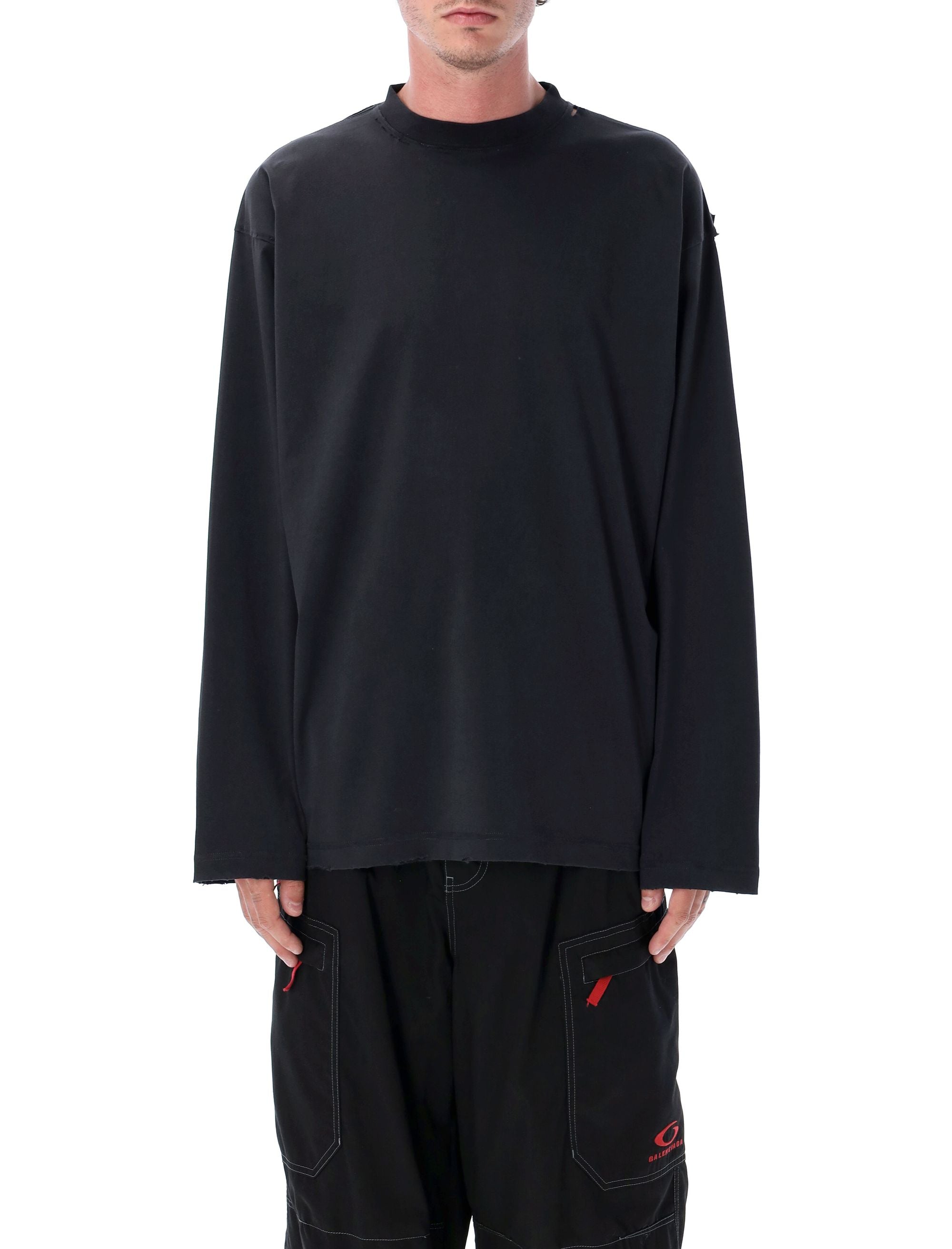 BALENCIAGA Oversized Security Tape Logo T-Shirt - Size 2