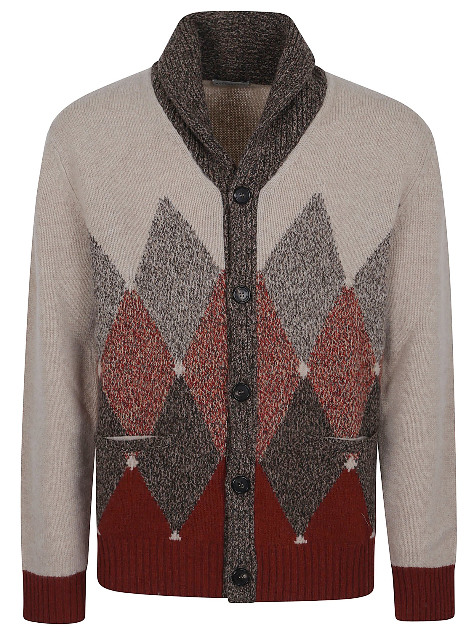 BALLANTYNE Diamond Intarsia Wool Sweater for Men - FW25
