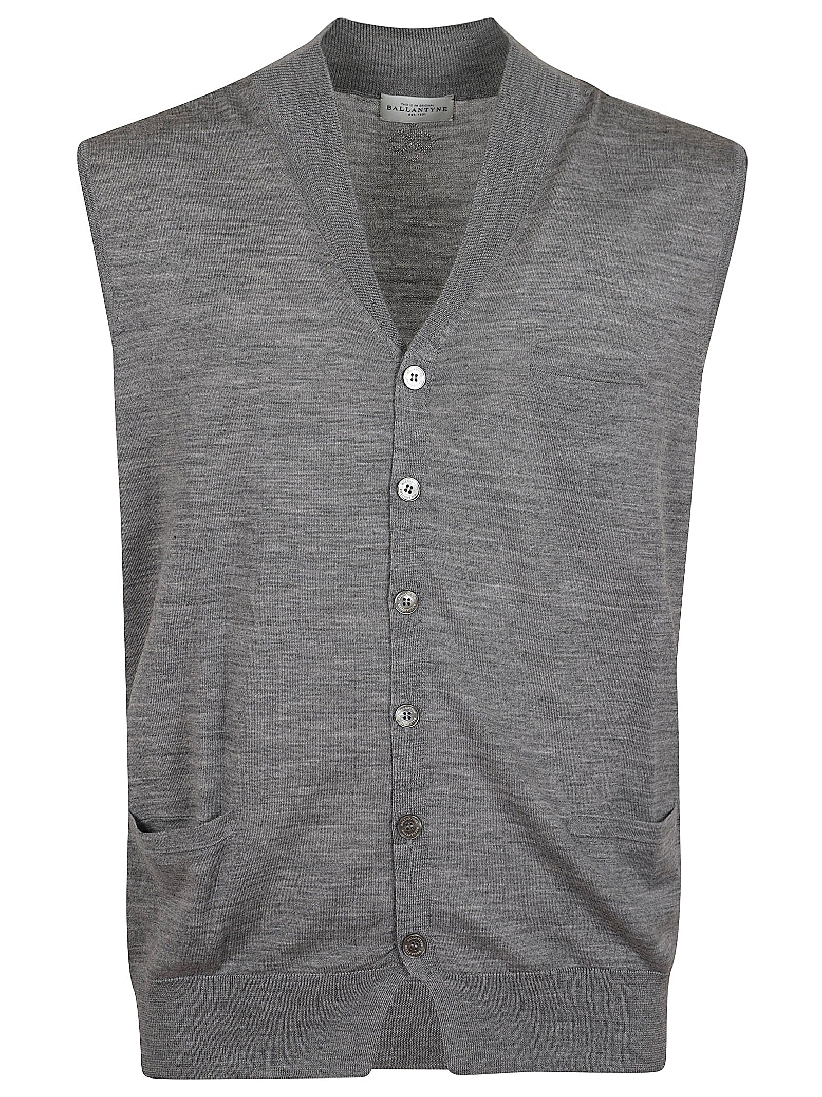 BALLANTYNE Premium Wool Waistcoat with Classic V-Neck
