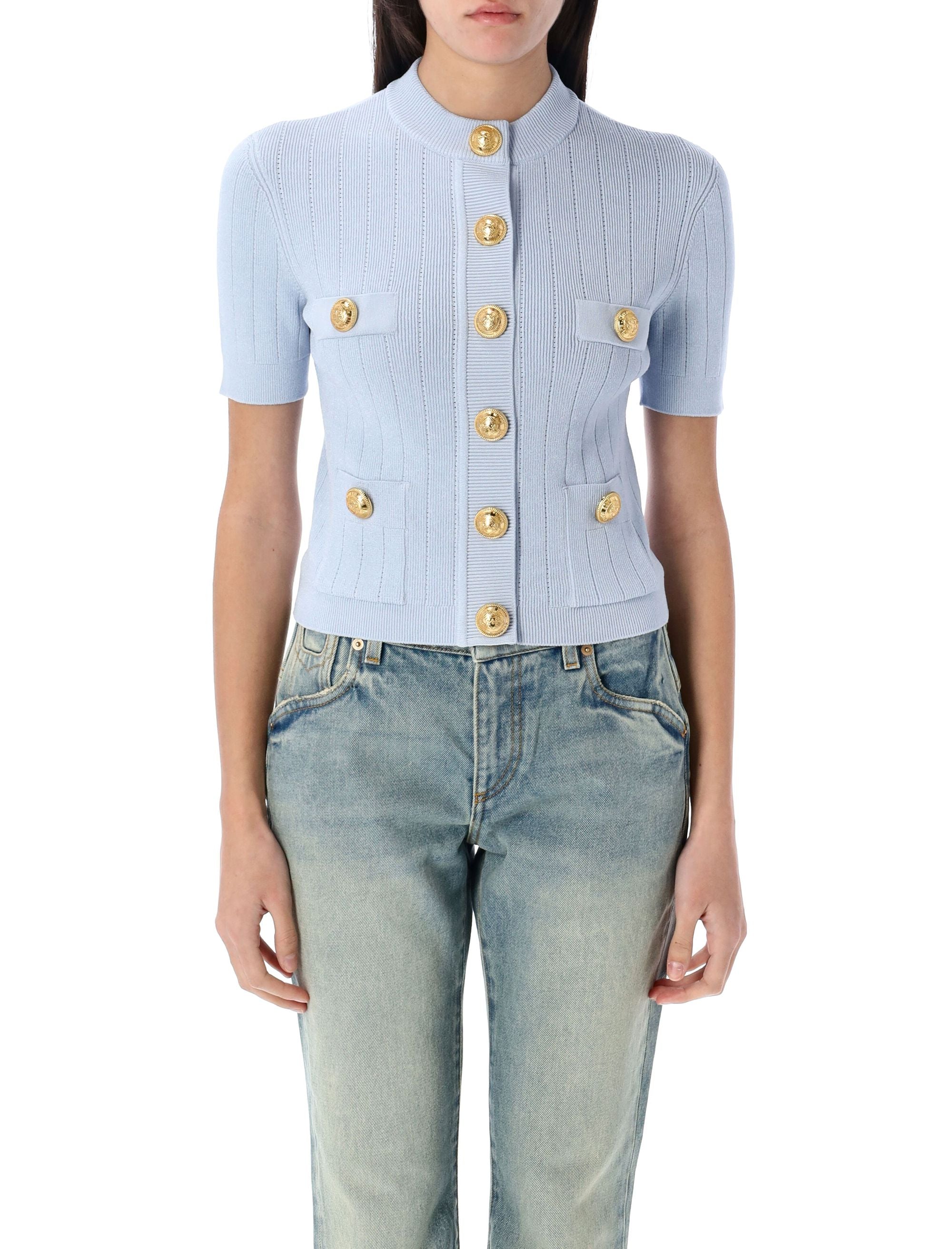 BALMAIN 4-Pocket Knit Cardigan