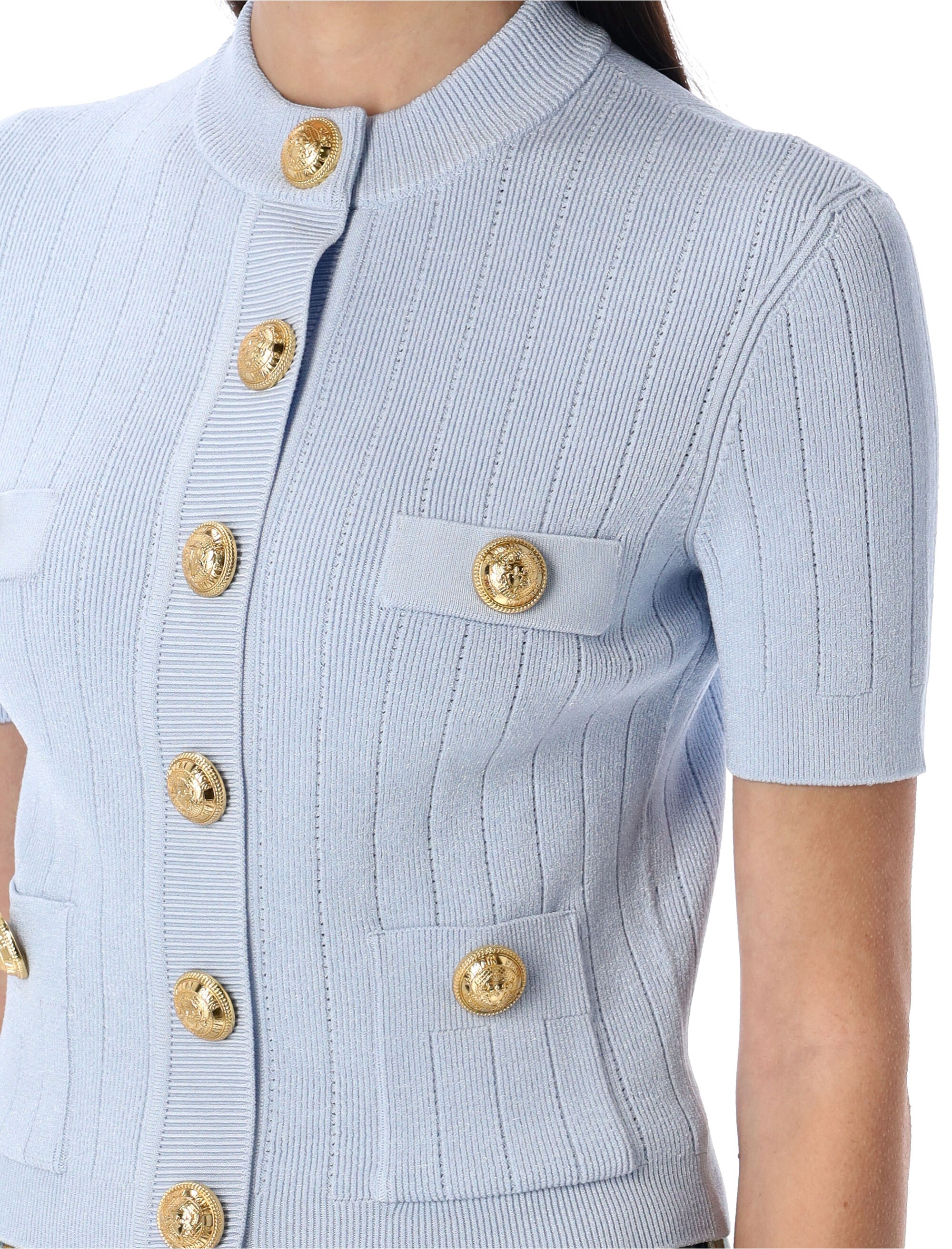 BALMAIN 4-Pocket Knit Cardigan