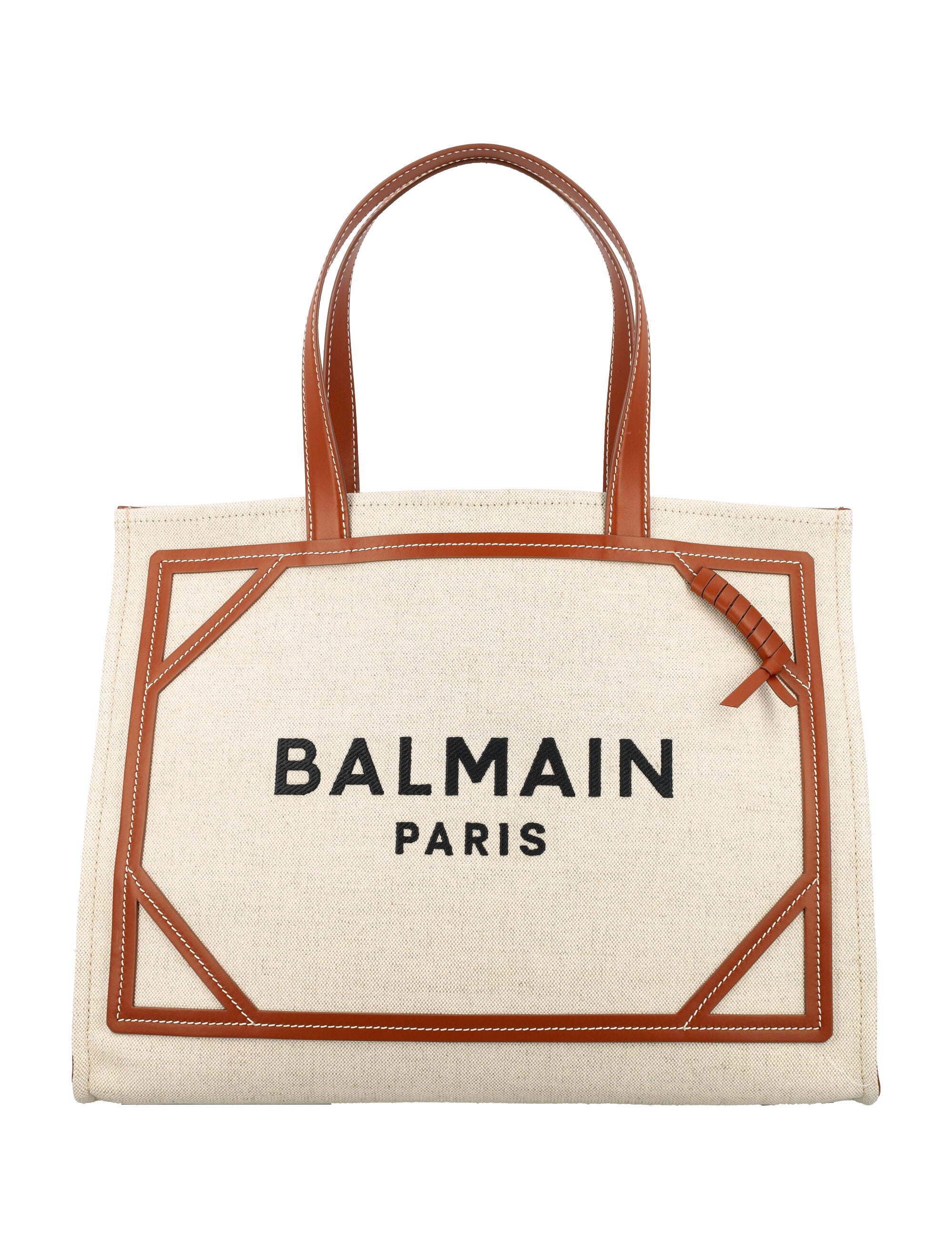 BALMAIN B-Army Medium Canvas Shopping Handbag - 41.5 x 32.5 x 15.5 cm