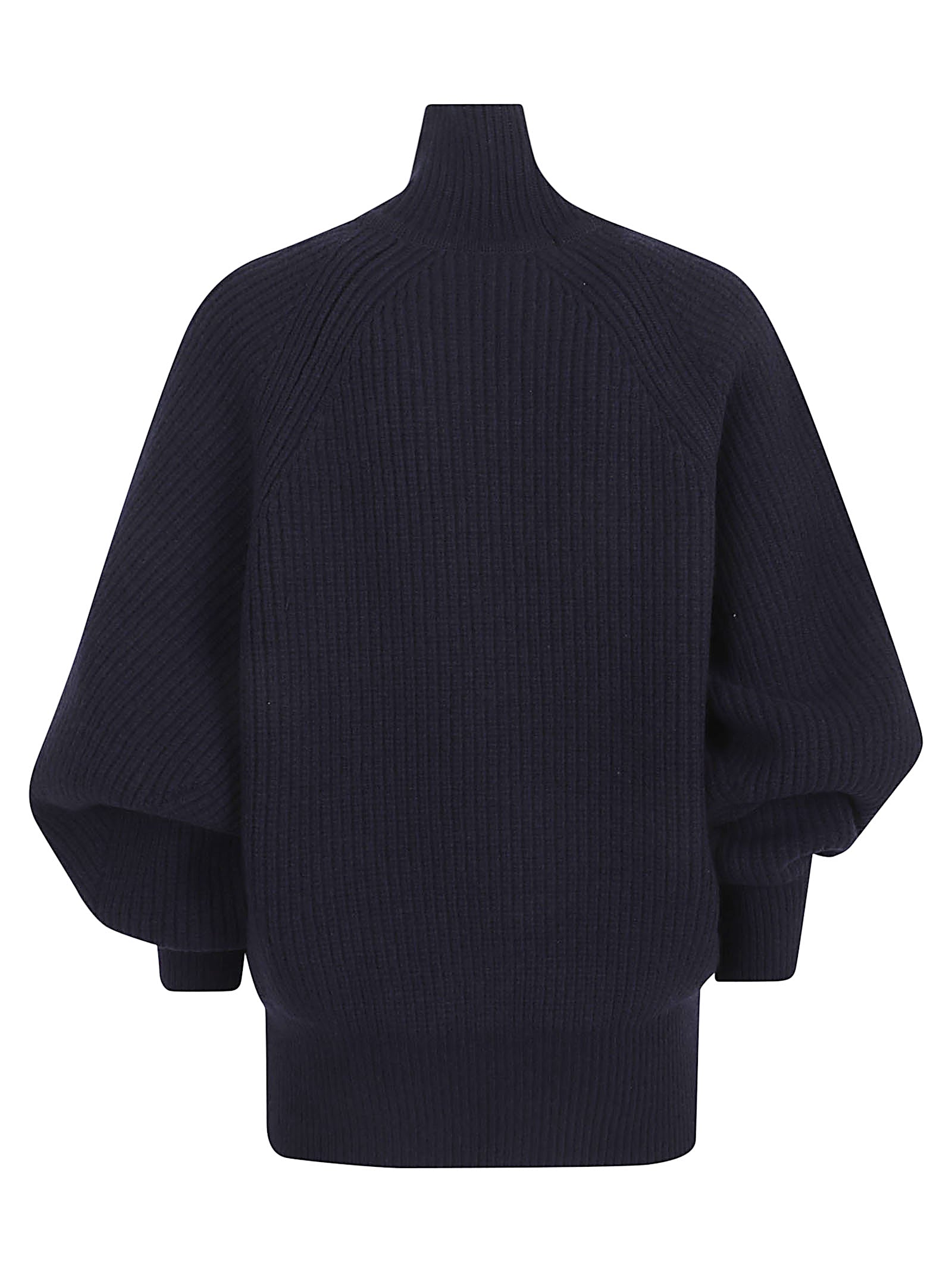 BALMAIN Oversized High Neck Sweater with Batwing Sleeves