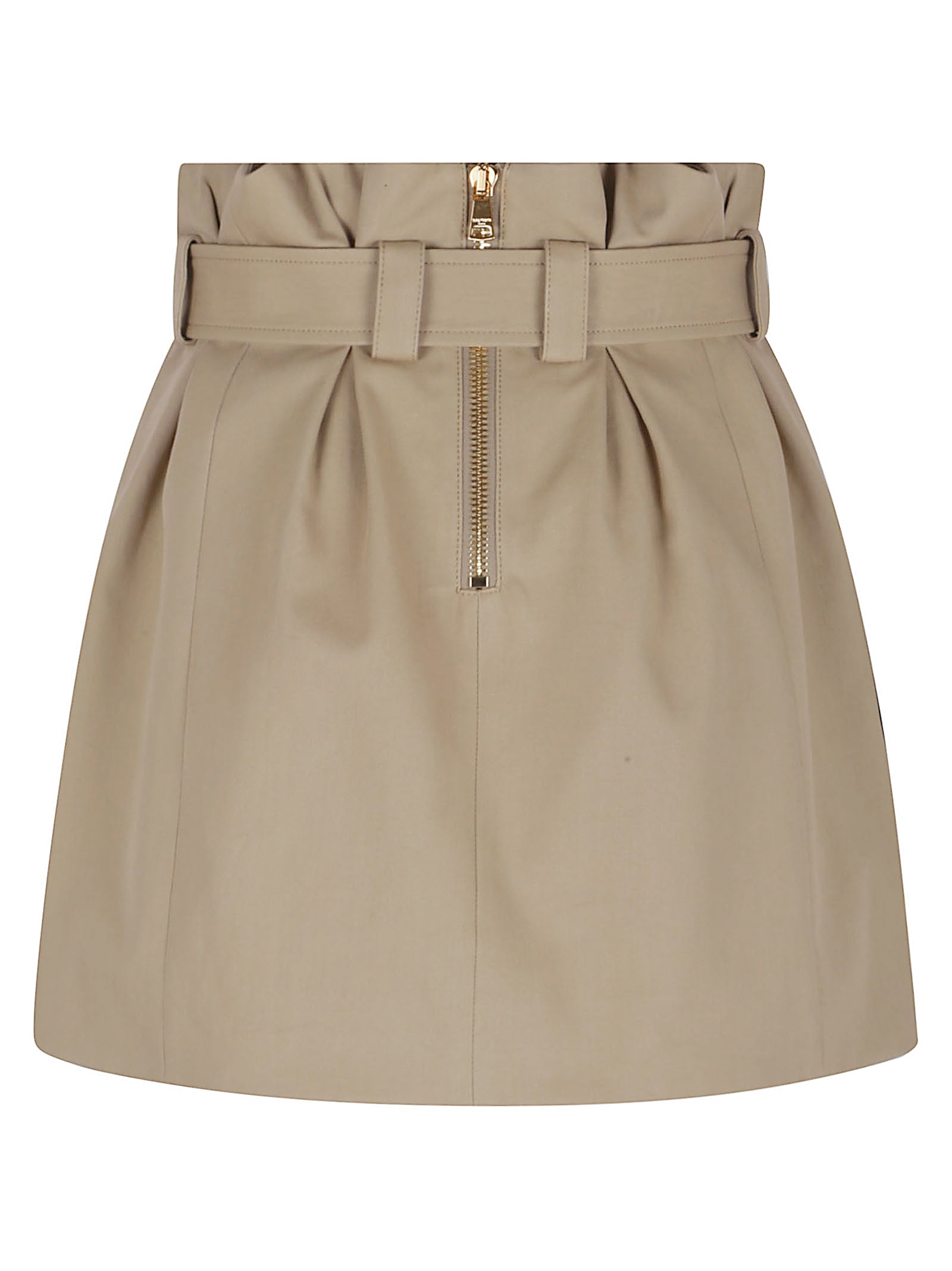 BALMAIN High-Waisted Gabardine Skirt