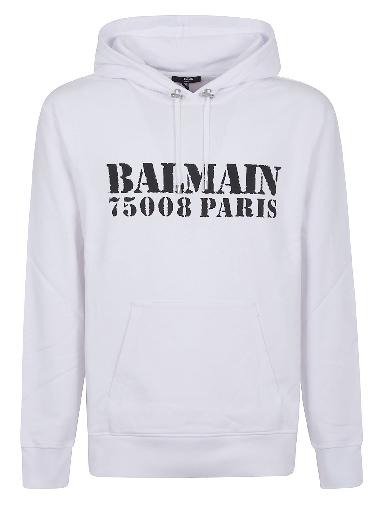 BALMAIN Regular Fit Adjustable Hoodie Sweatshirt