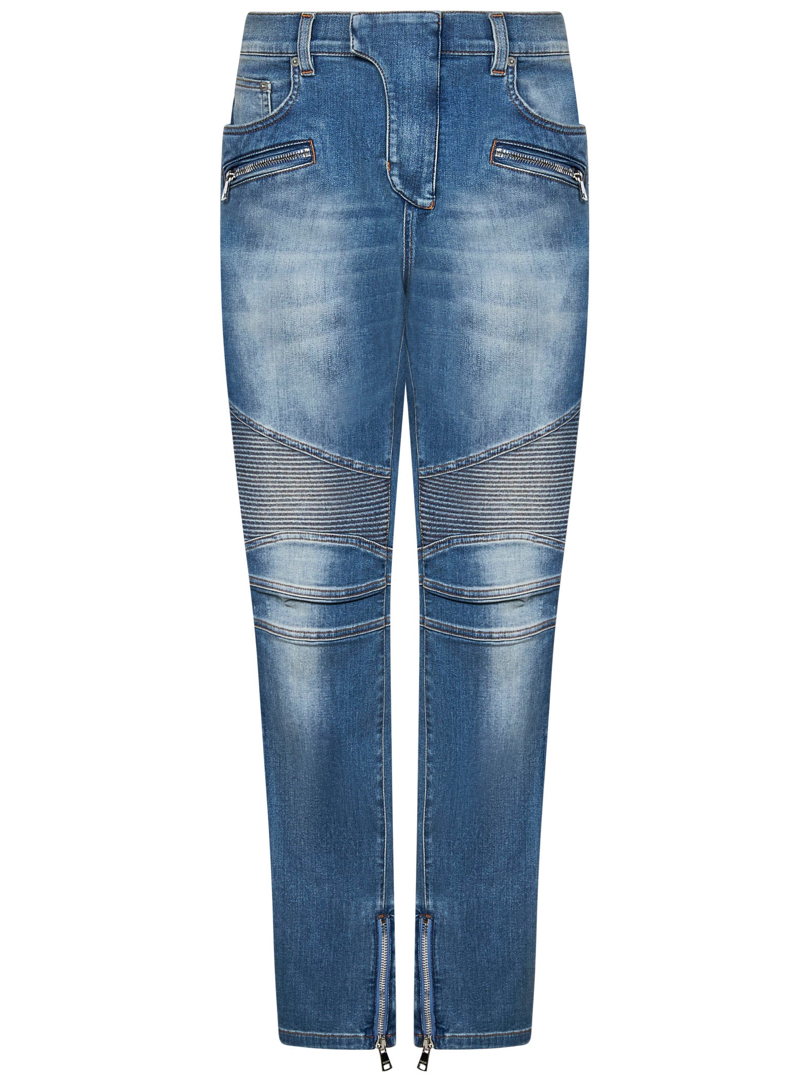 BALMAIN Slim Fit Biker Jeans for Men