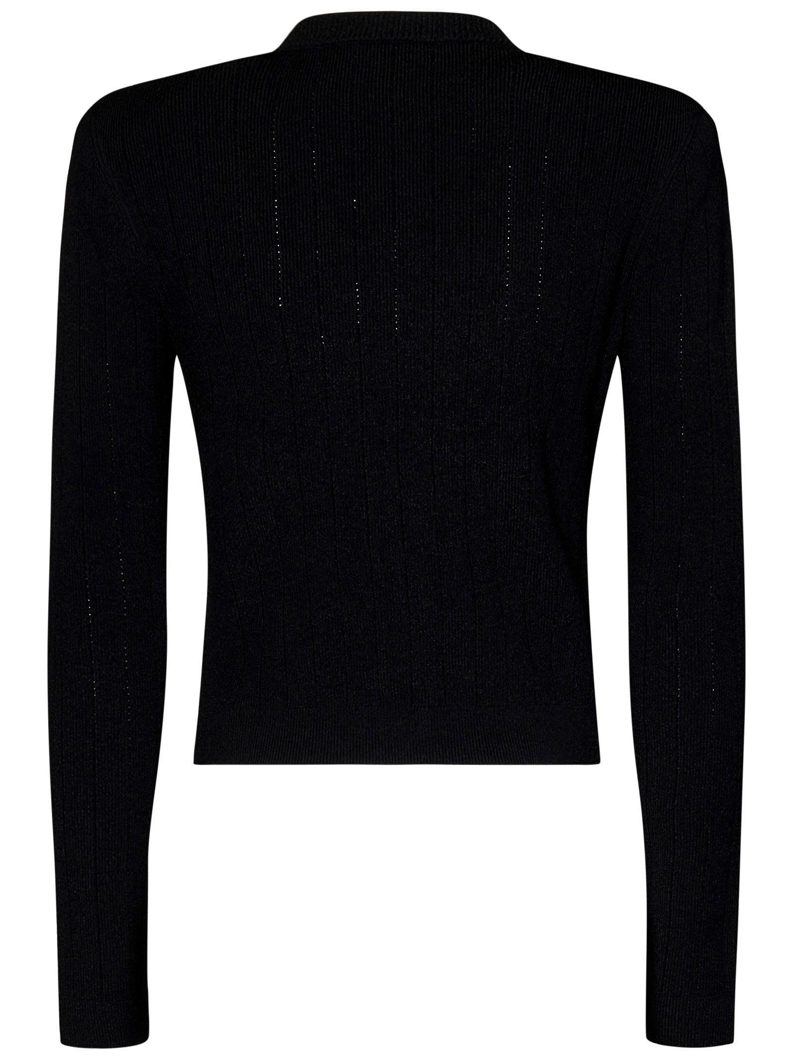 BALMAIN Stylish Mini Cardigan with Gold Coin Buttons - Size 40