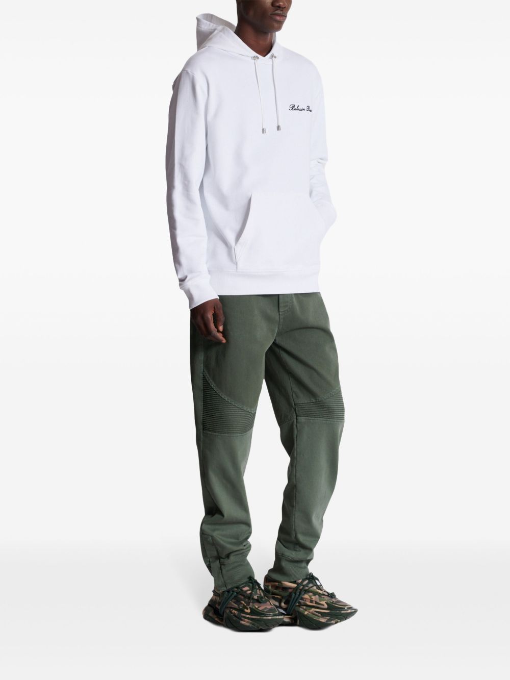 BALMAIN Classic Logo Hoodie for Men - Size 48 IT