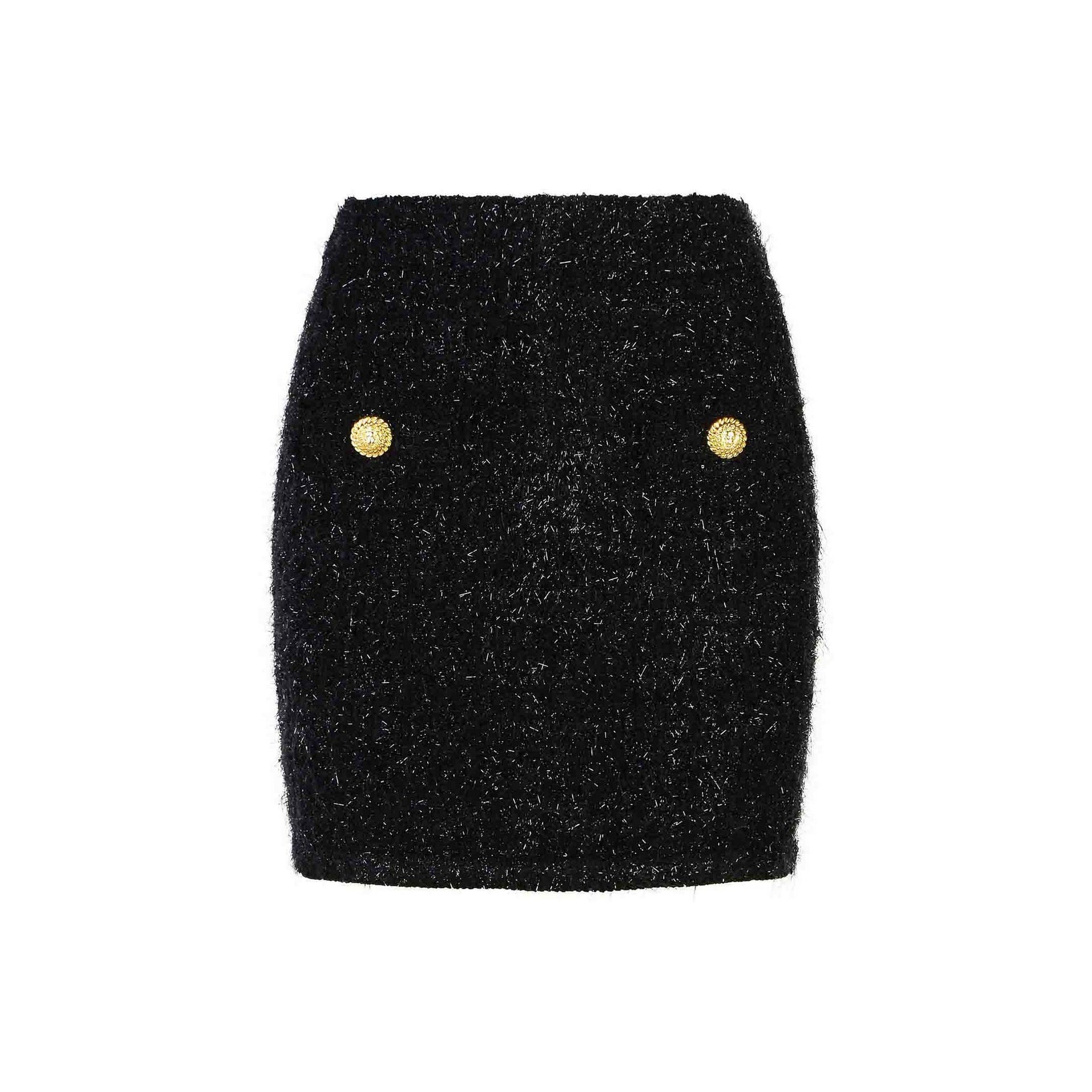 BALMAIN Chic Tweed Mini Skirt