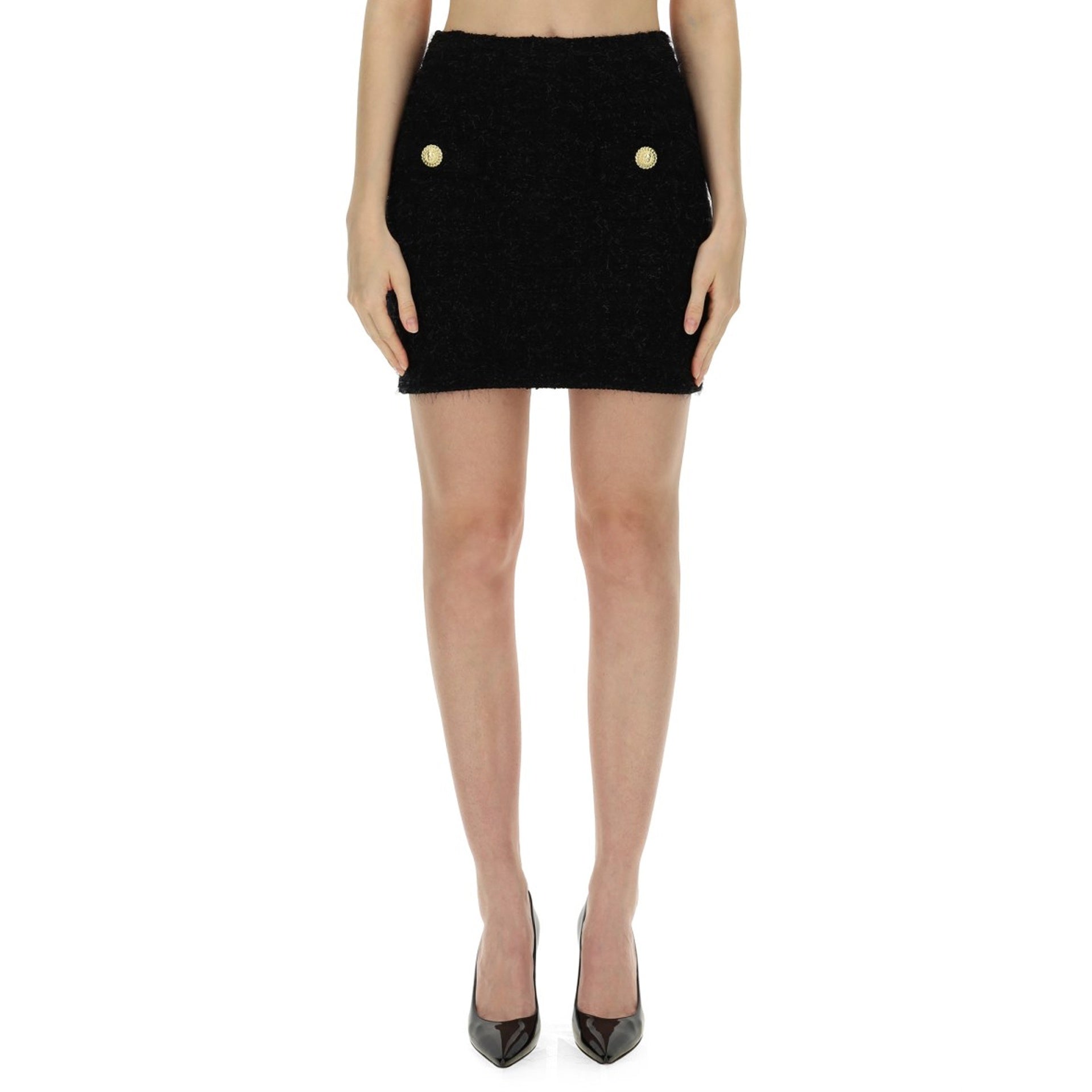 BALMAIN Chic Tweed Mini Skirt