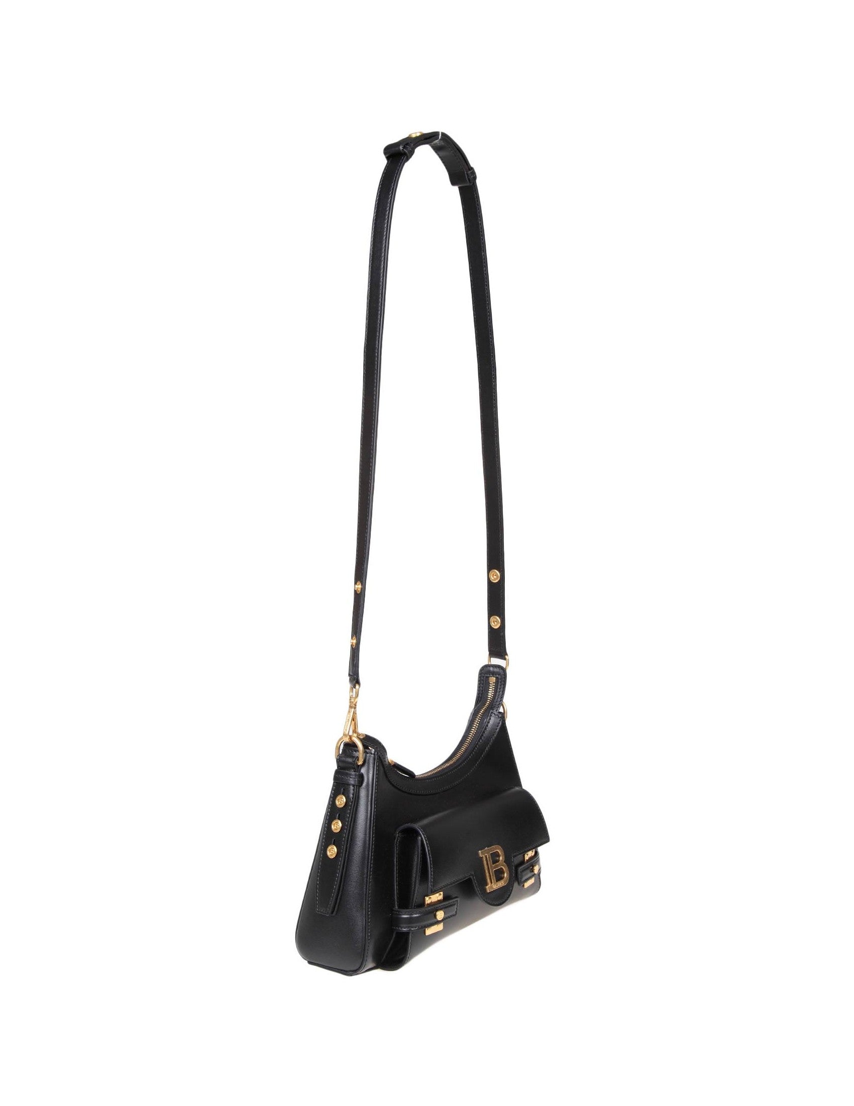 BALMAIN Mini Hobo Handbag with Adjustable Strap