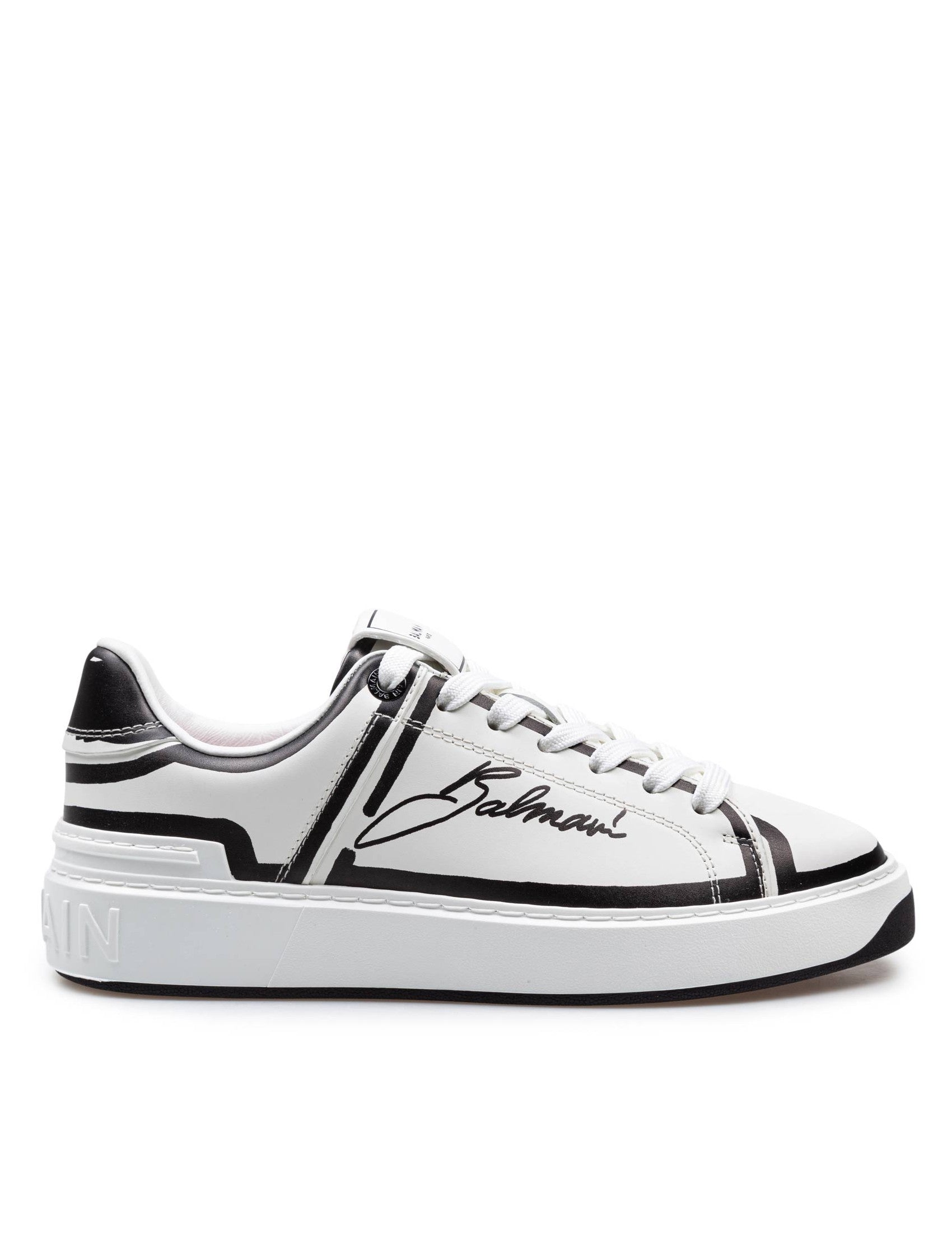 BALMAIN B-Court Leather Sneakers for Women - Spring Summer 25