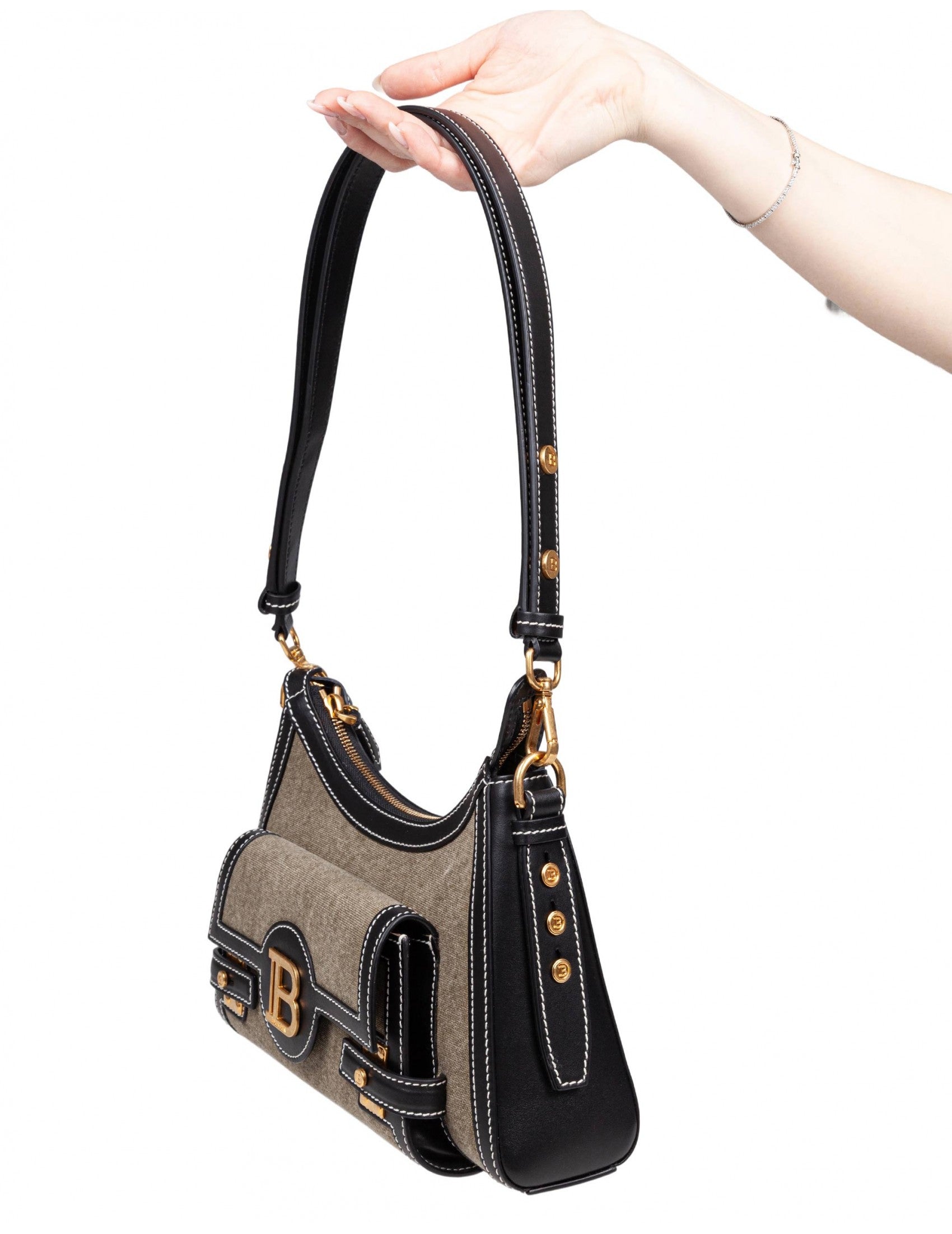 BALMAIN Chic Hobo Handbag - 28cm