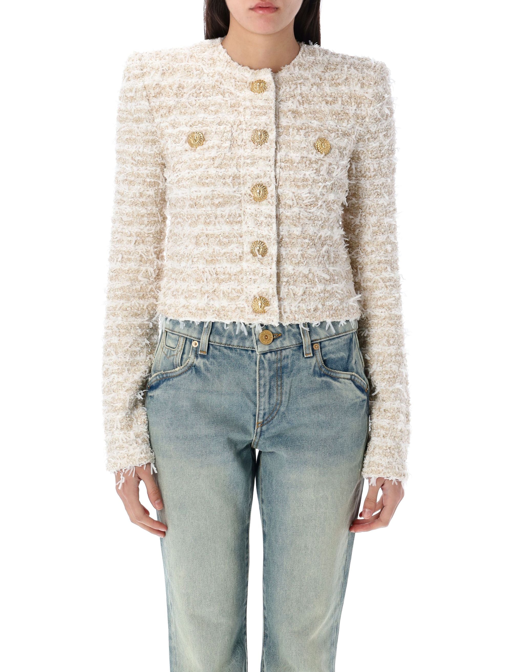 BALMAIN Cropped Tweed Jacket