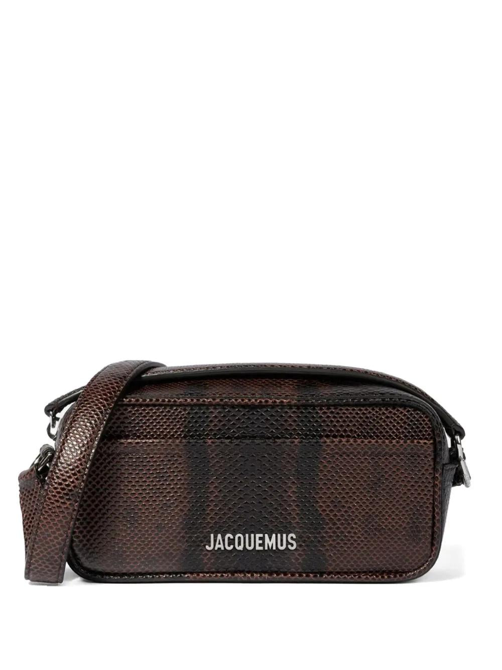 JACQUEMUS Mini Snakeskin-Embossed Shoulder Handbag