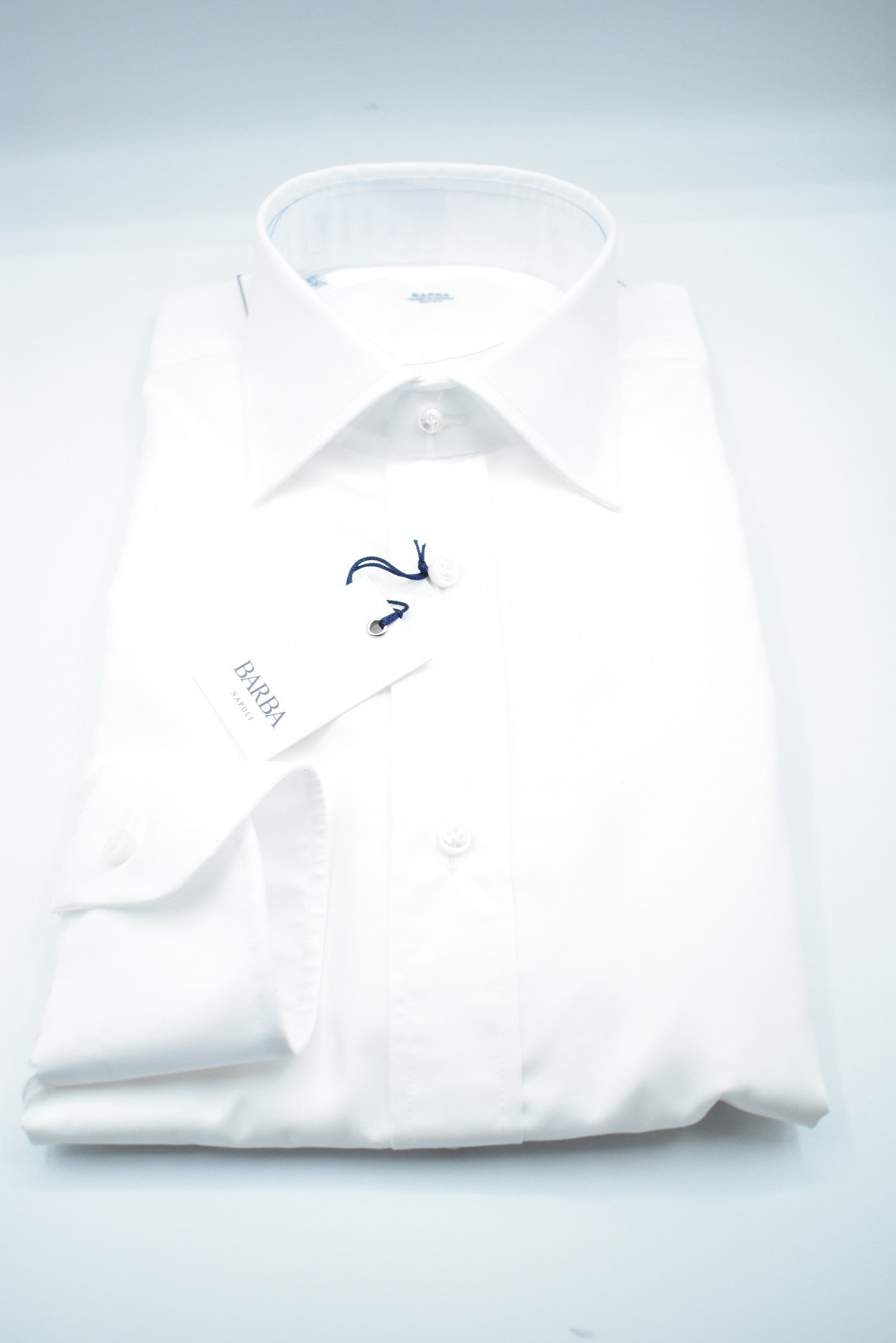 BARBA Semi-Slim Fit Classic White Shirt