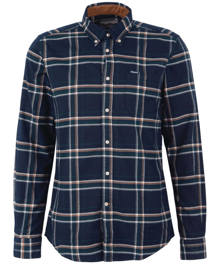 BARBOUR Men's Classic Highland Check Shirt with Corduroy Trim