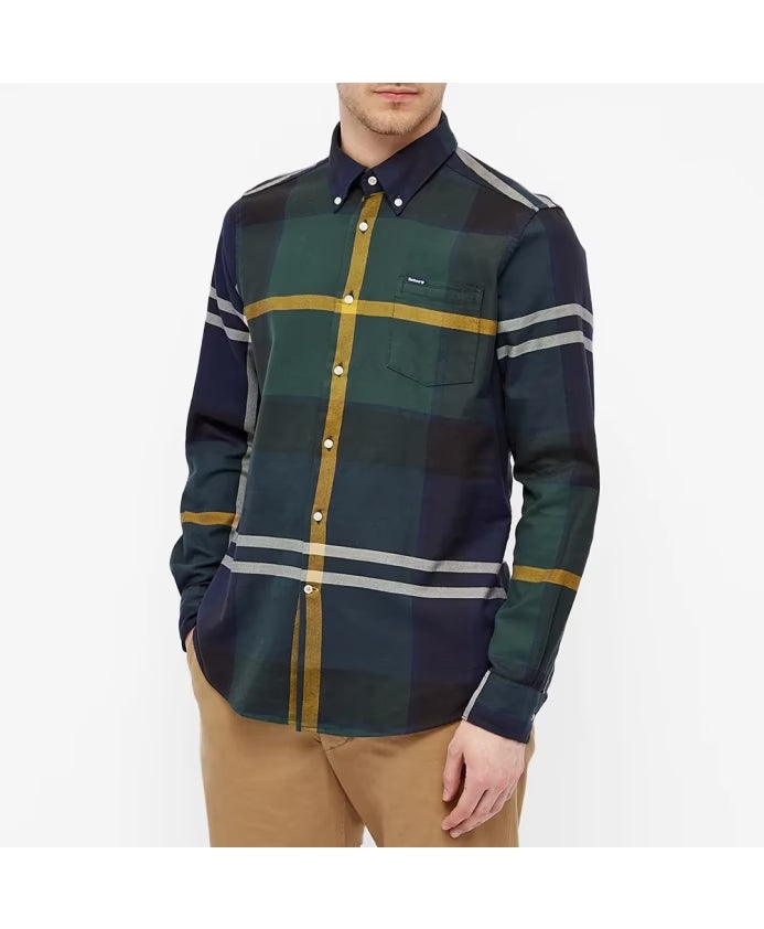 BARBOUR Men's Multicolour Check Mini Button-Down Shirt