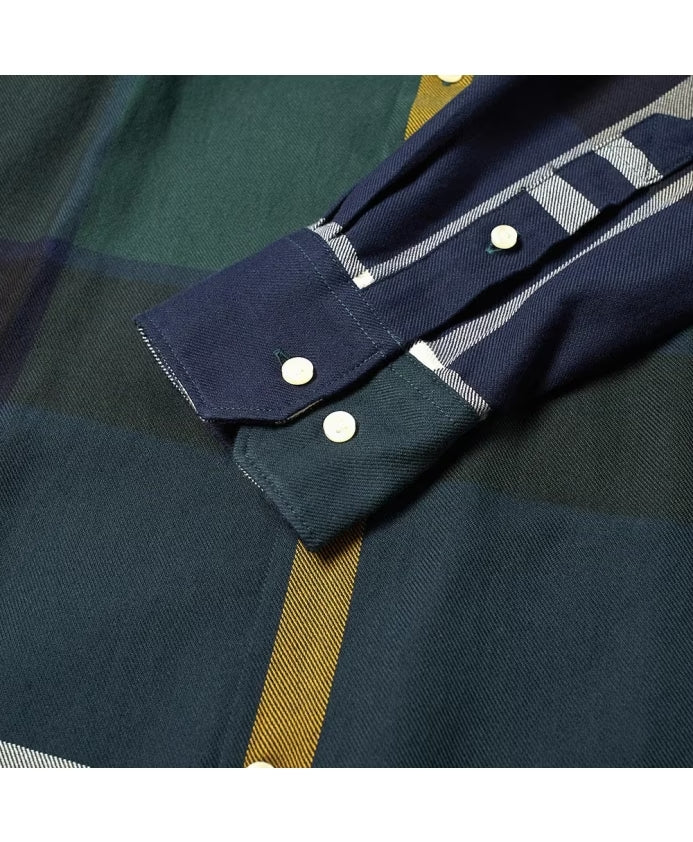 BARBOUR Men's Multicolour Check Mini Button-Down Shirt